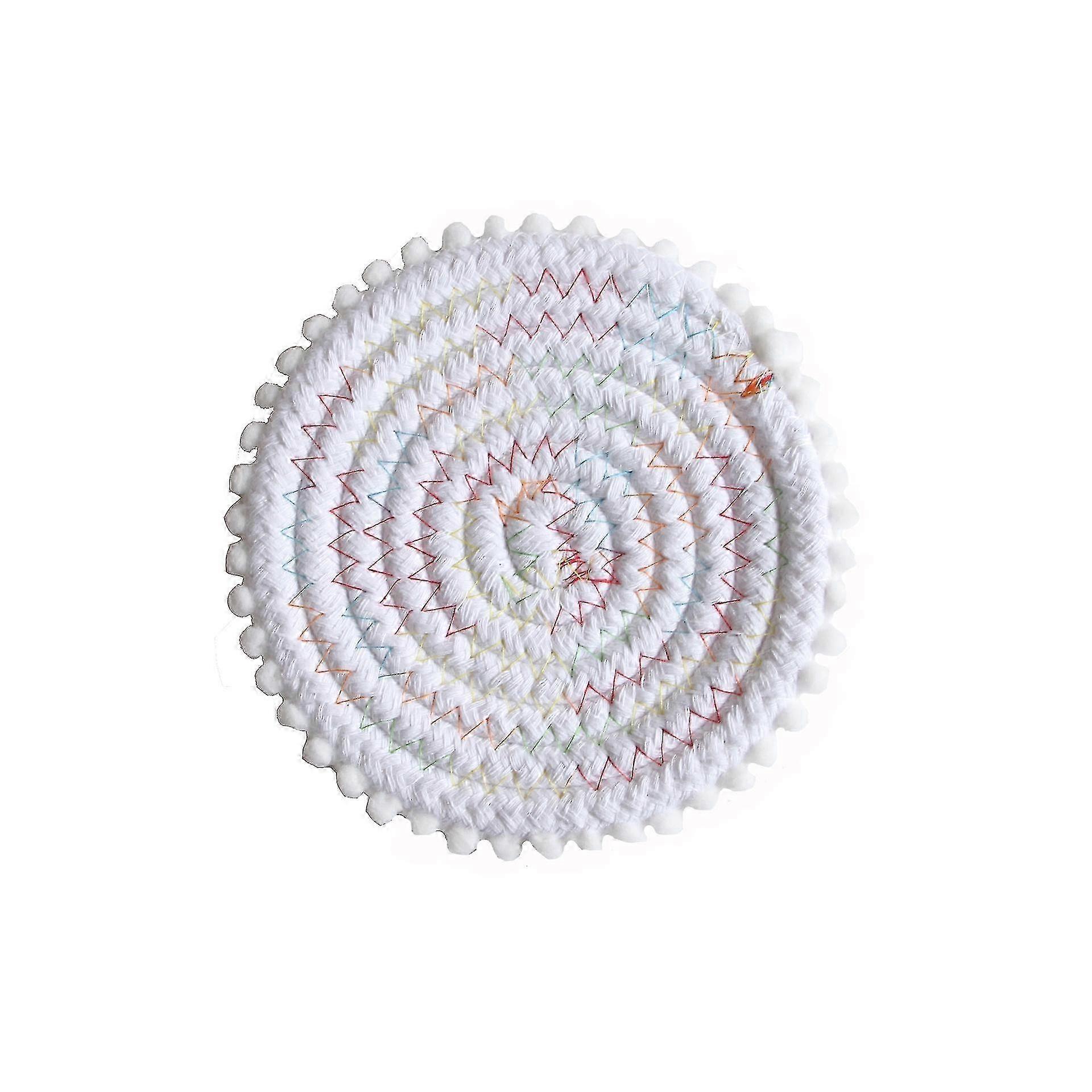 Woven coaster absorbent heat insulation desktop ball decoration