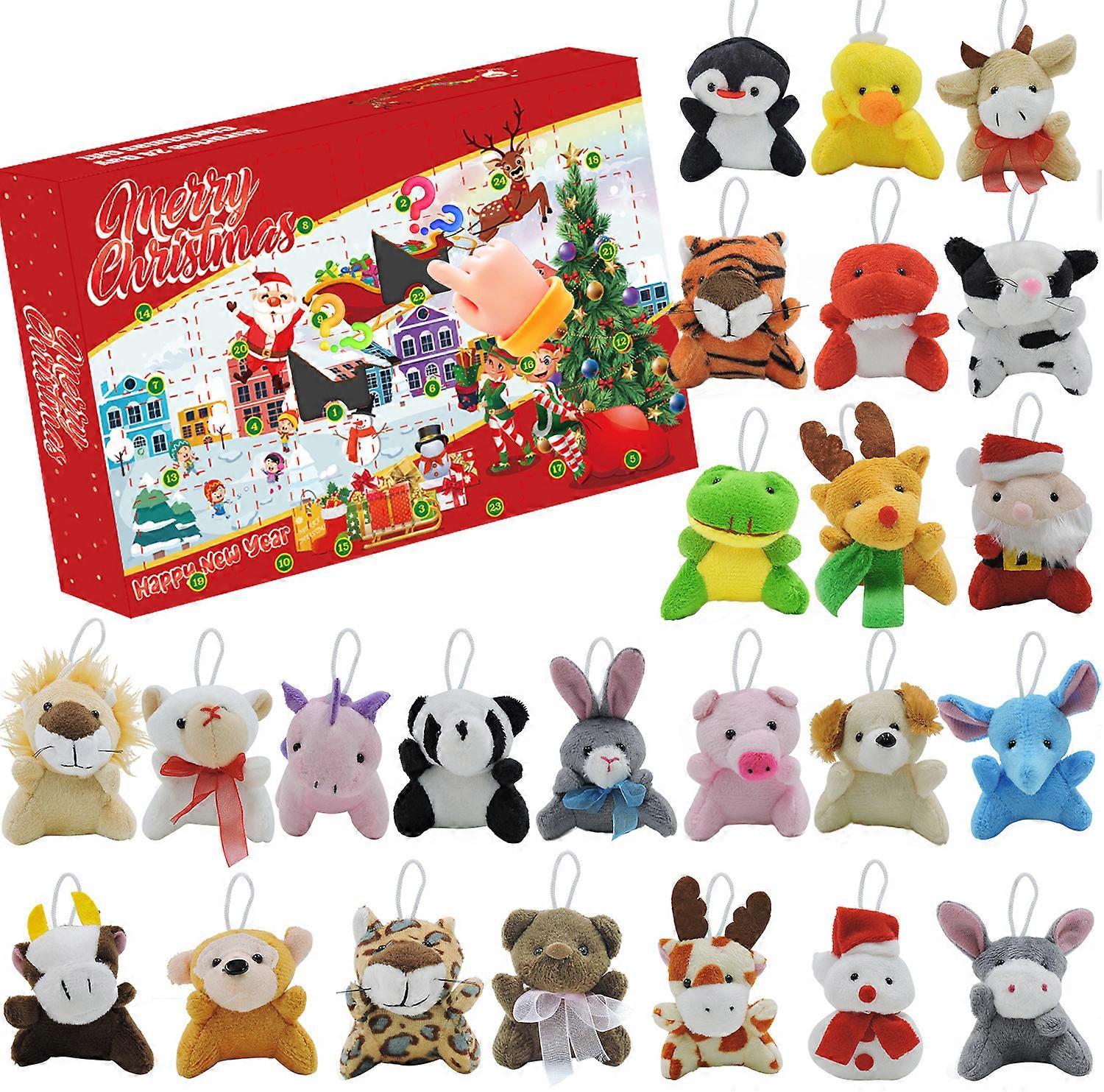 24-piece set DIY hand-torn blind box Christmas advent countdown calendar blind box Christmas blind box children's party gift Christmas toy_24
