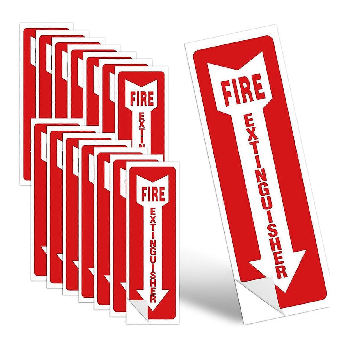 Fire Extinguisher Signs, 15 Pack 4x12 Inch Fire Extinguisher Signs for Home Business, Self Adhesive