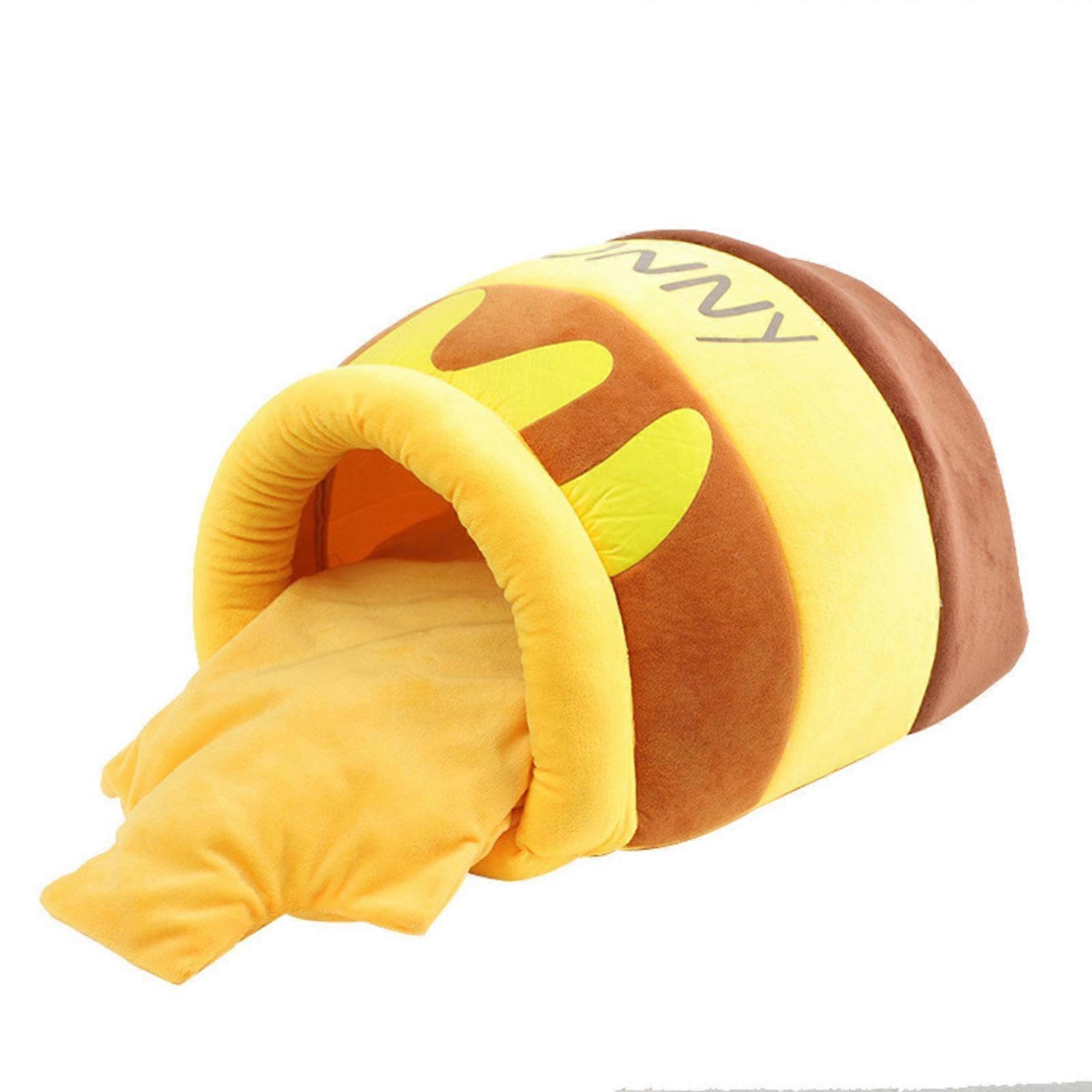 Pet Cat Bed Cave Large Size Washable With Removable Cushion Semi Enclosed Honey Pot Style For Cats Under 7.5 Kg