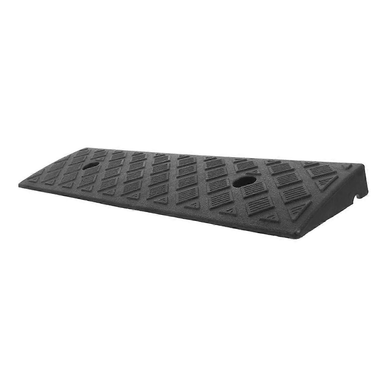 Heavy Duty Portable Plastic Curb Ramp With NonSlip Surface For Wheelchairs, Lawn Mowers, Driveways And Sidewalks