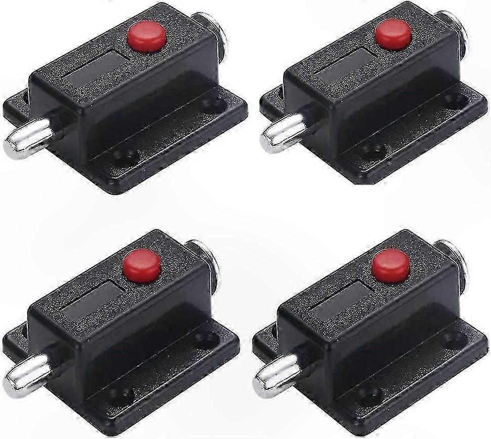4 Pack Spring-Loaded Automatic Door Latch Lock for Cabinet Drawer Bolt Furniture Window