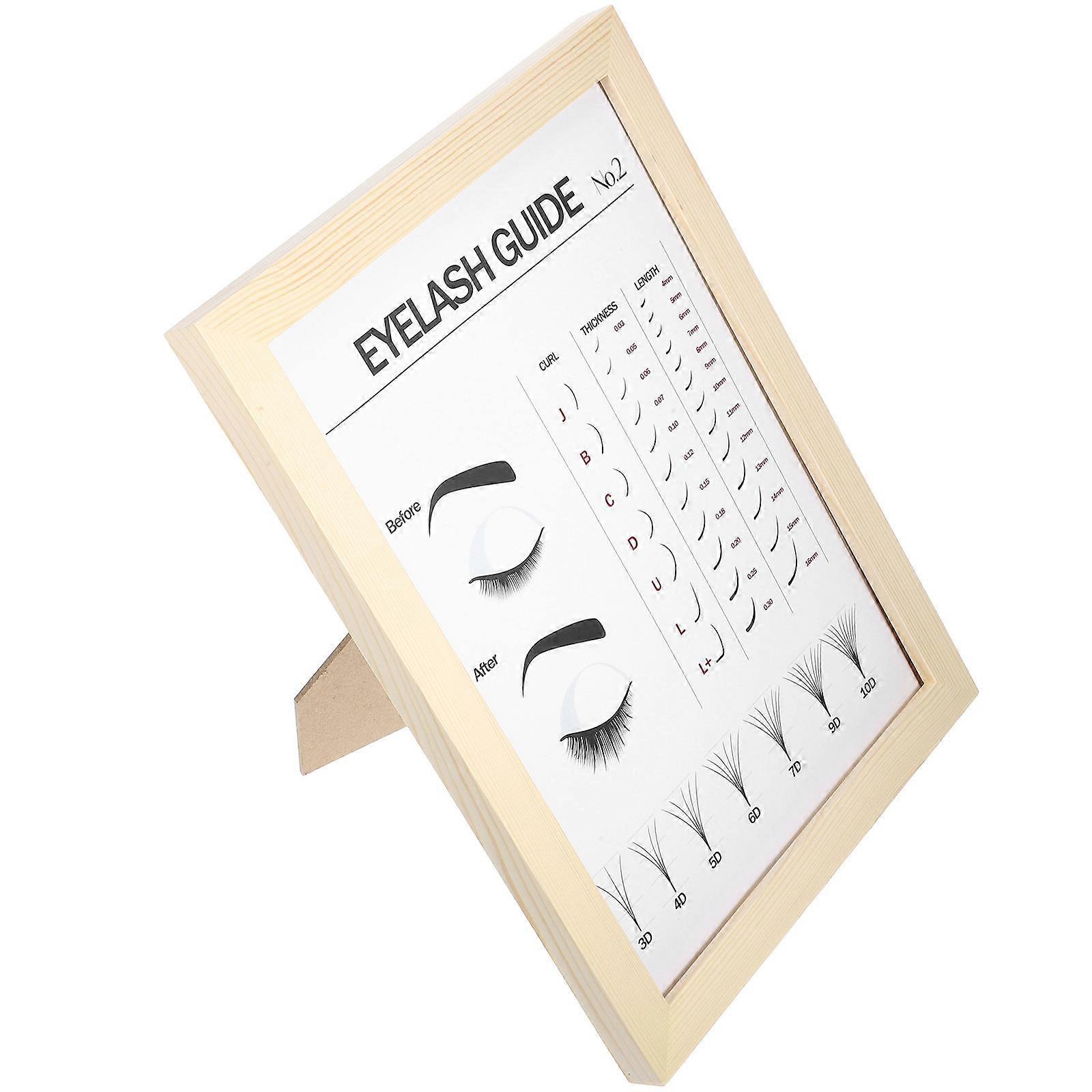 Eyelash Extension Diagram Poster for Decoration Display Board 4Pcs