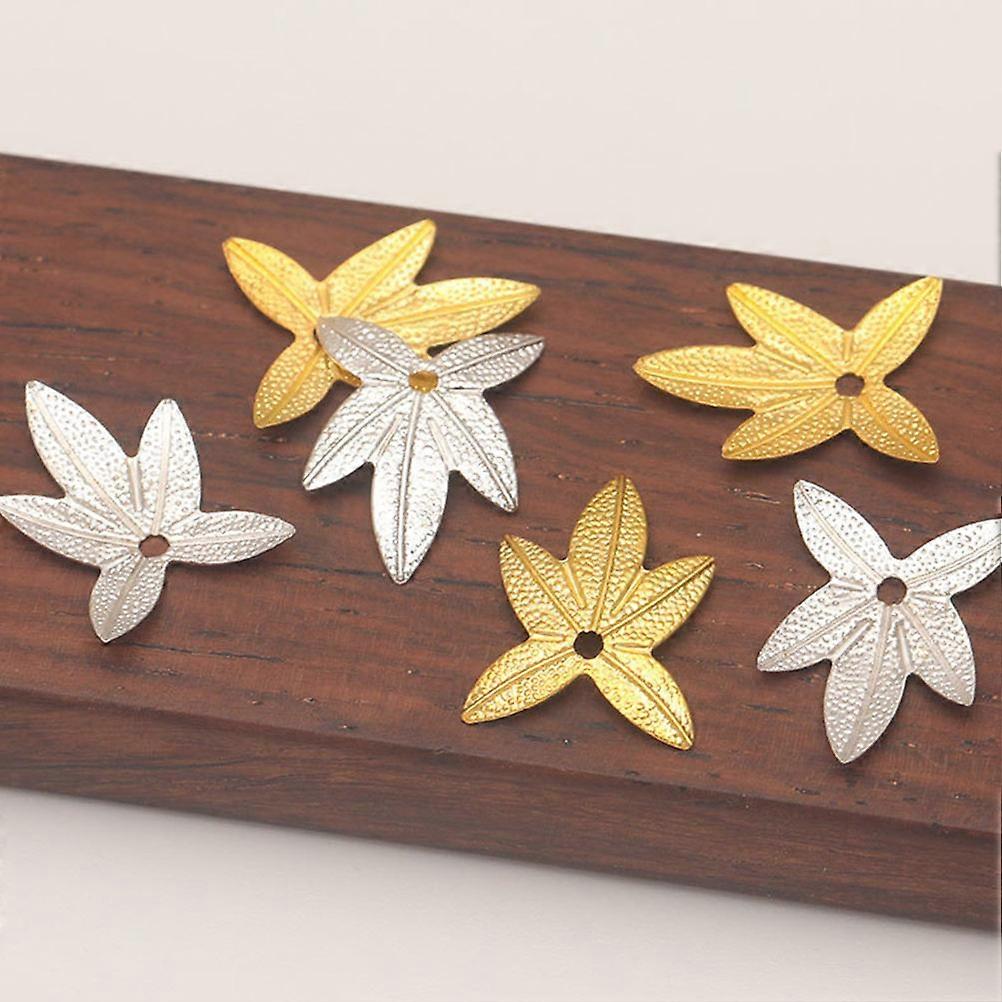 Iron Maple Accessories Maple Leaf Pendant for DIY Use 500Pcs Golden