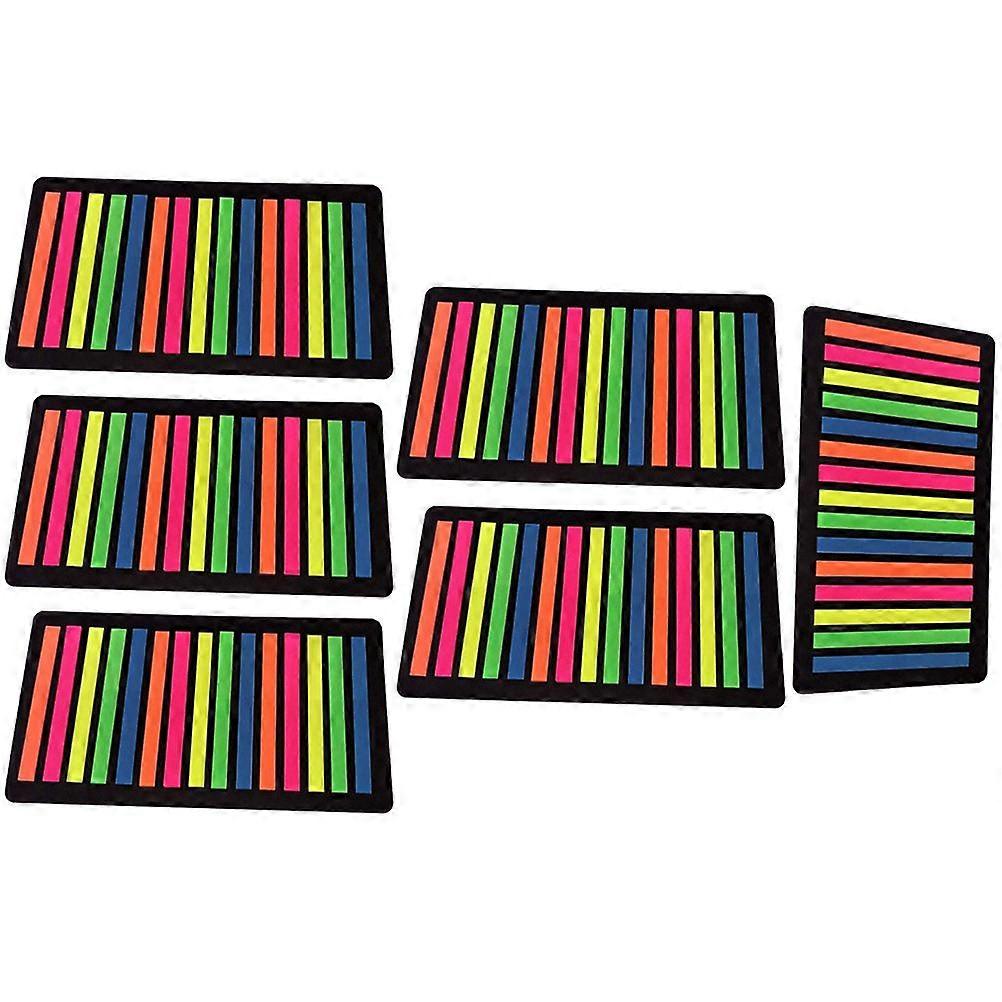 6 Books of Thin Note Strip Transparent Highlight Strips Portable Page Markers for Highlight