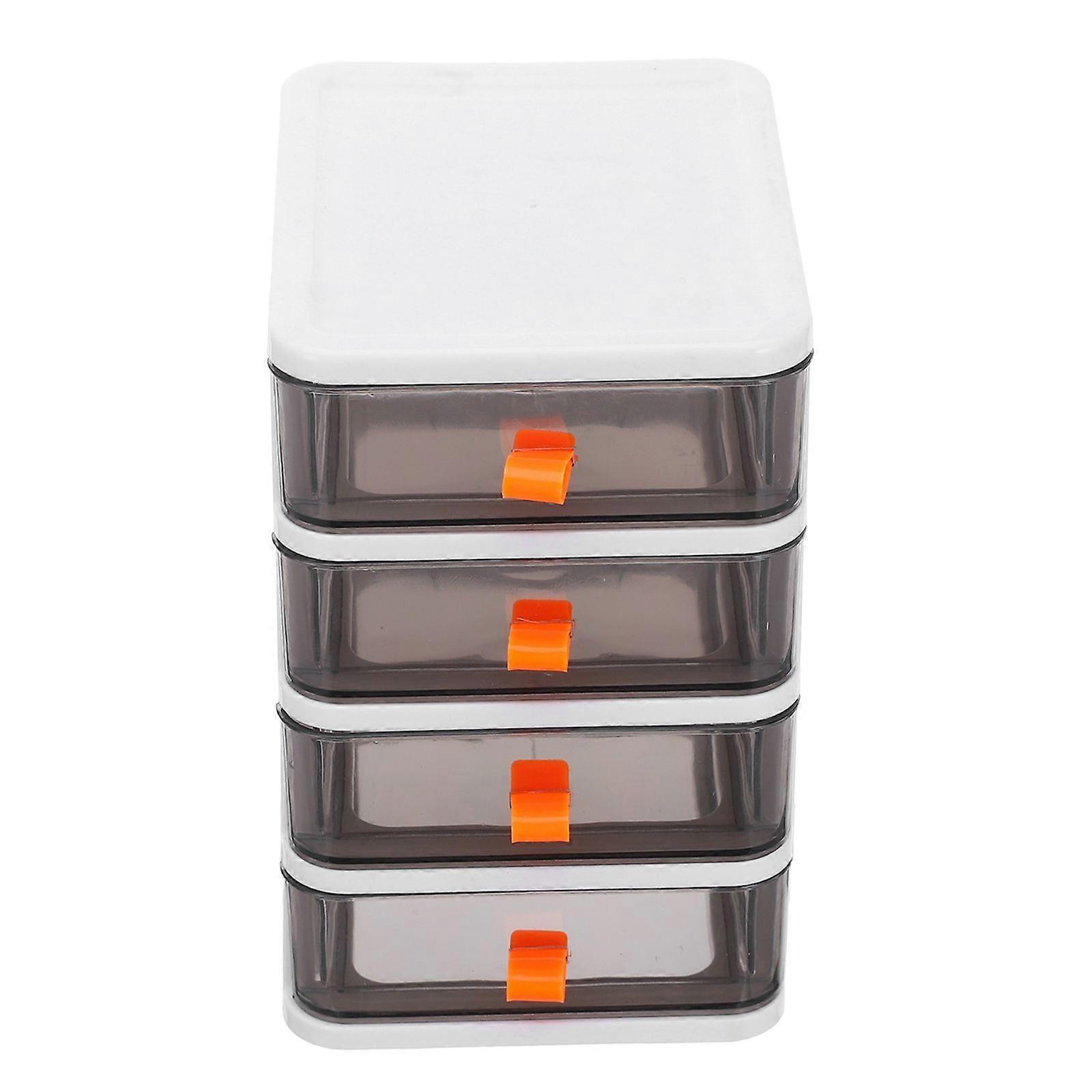 Multi-Functional Transparent Plastic Drawer Organizer for Desk Office Desktop Stackable Drawer Case for Stationery Makeup Small Sundries