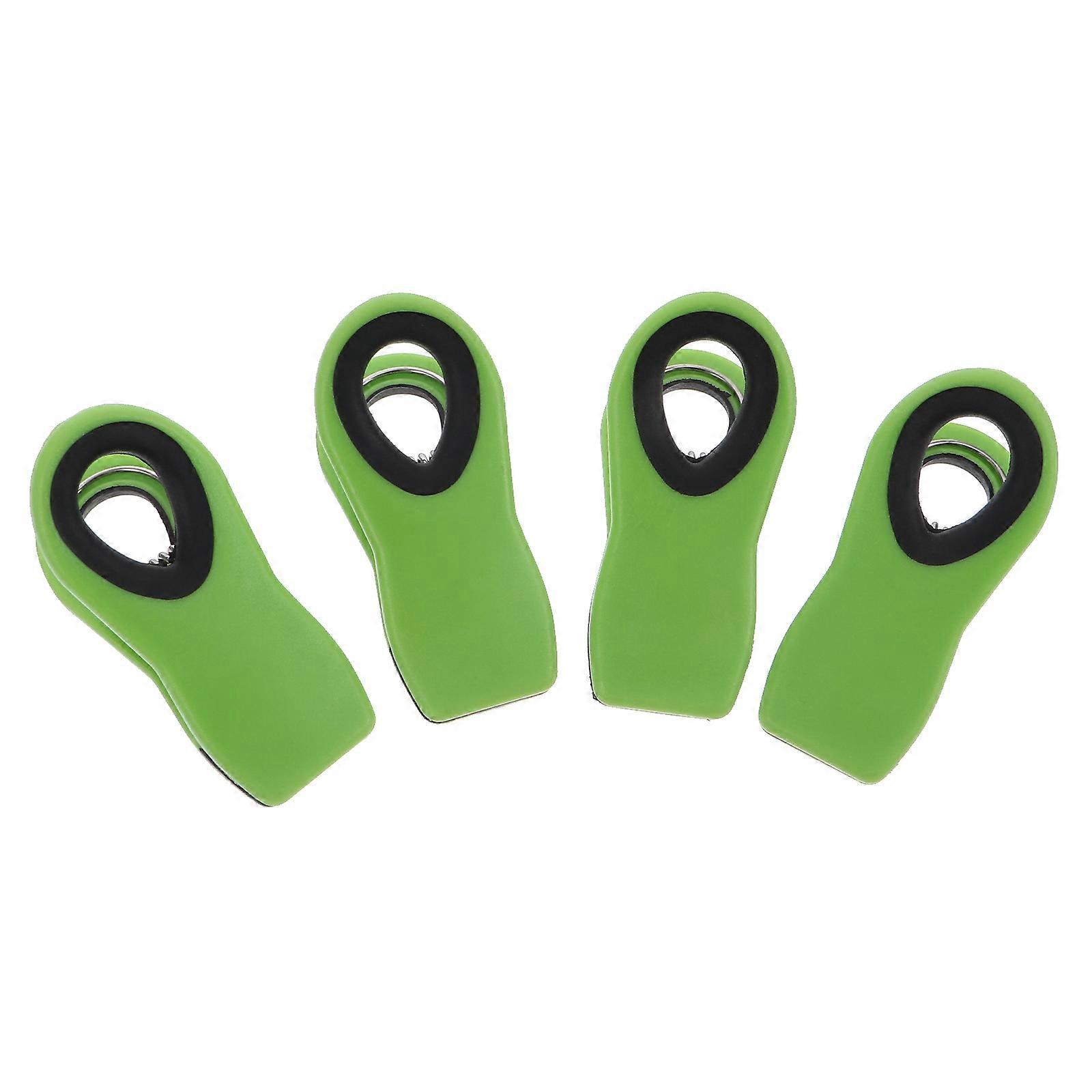 Colorful Food Clips And Bed Sheet Clips For Household Users In Green Color Ideal For Indoor Use 4 Pcs