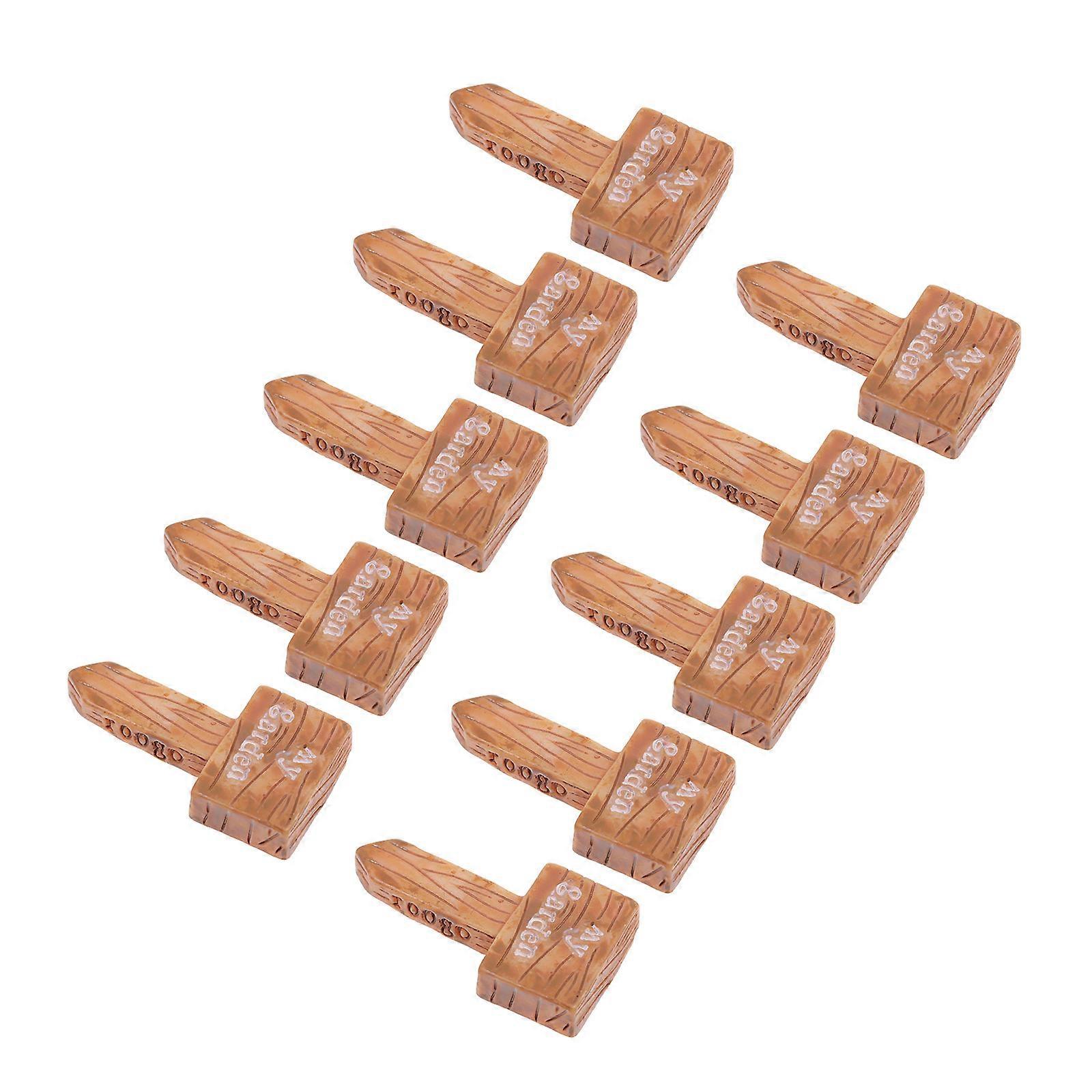 Micro Landscape Decor Resin Guidepost Adorns for Decoration 30Pcs