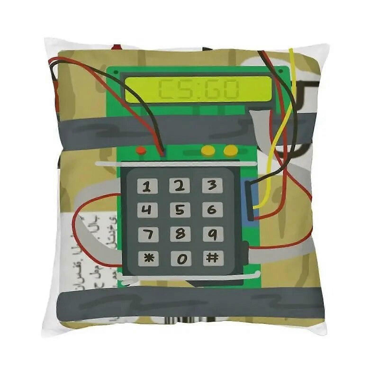 Pillow Cases Cotton Linen for Sofa Soft Game Throw Pillow Cover Home Decor Nordic Bomb Timer Cushion