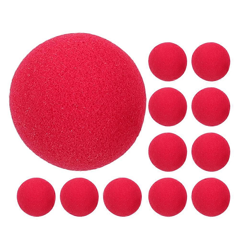 Red Sponge Clown Nose for Costume Decor 48Pcs Easy to Wear for Parties