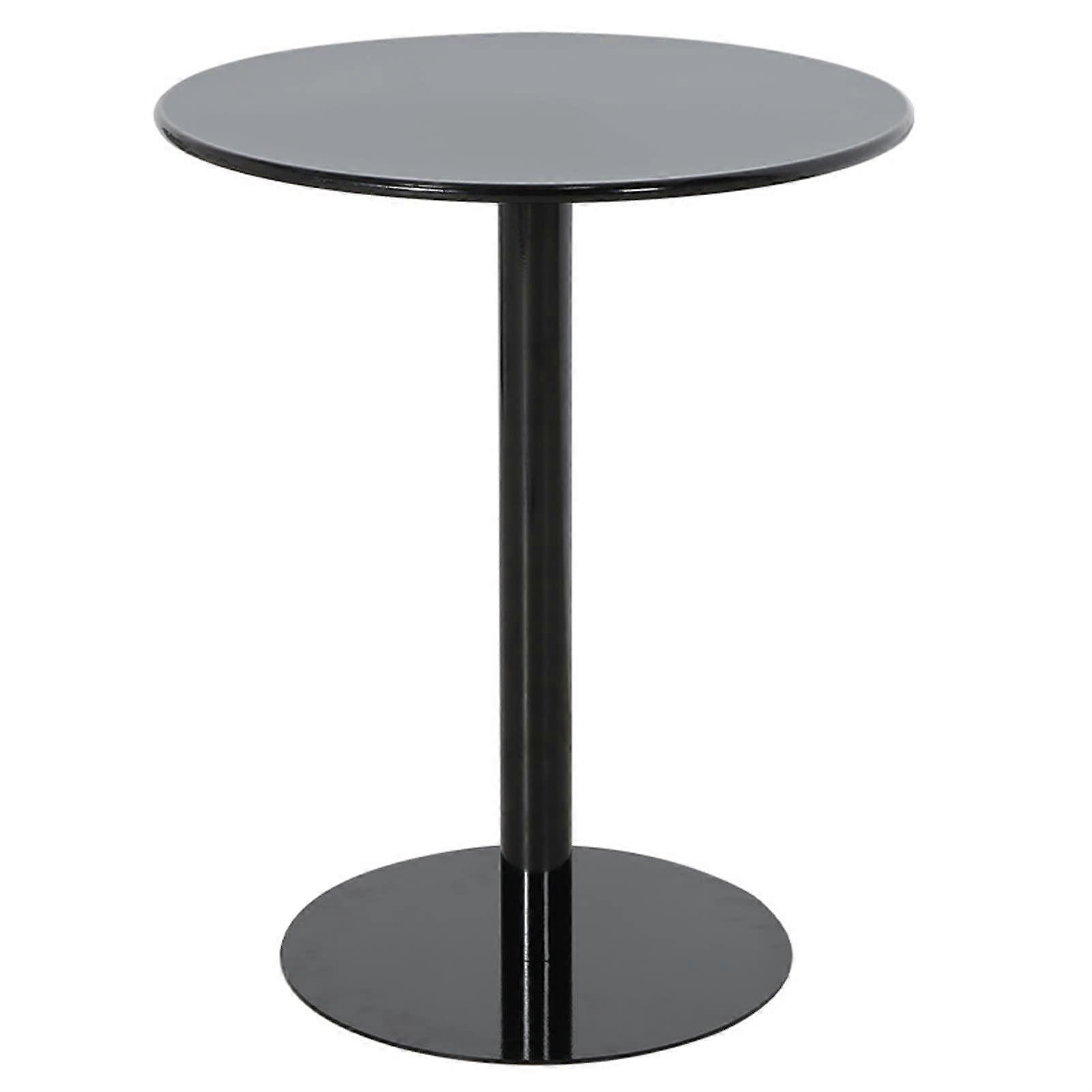 Modern Round Bar Table 60cm Circular Iron Pub Table For Living Room And Restaurant Cocktail Table Black Finish