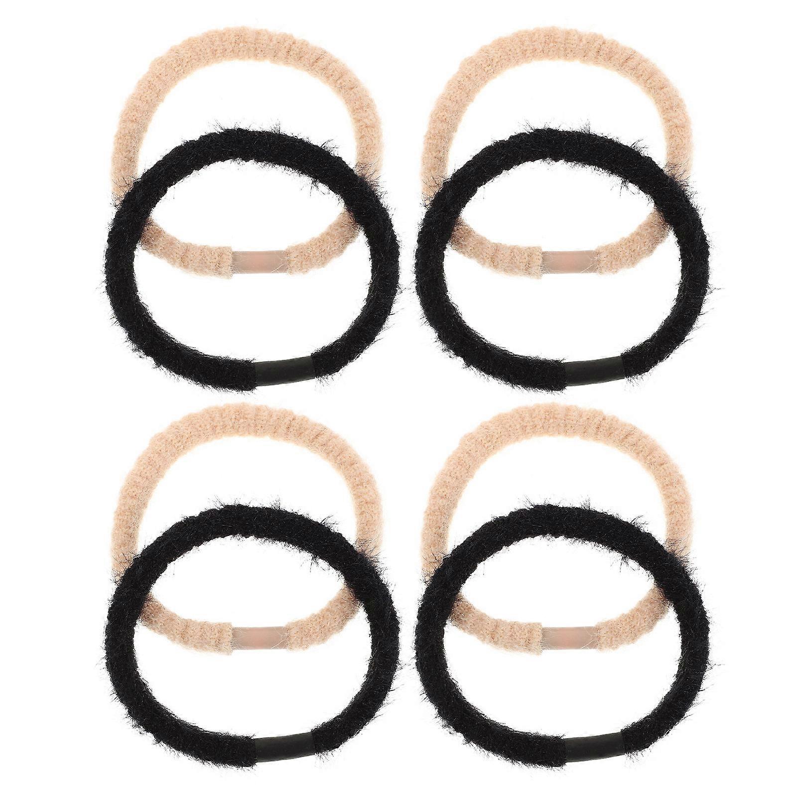 Elastic Hair Ties For Women Secure Hold Ponytail Holders Assorted Color Soft Hair Bands 16 Pcs