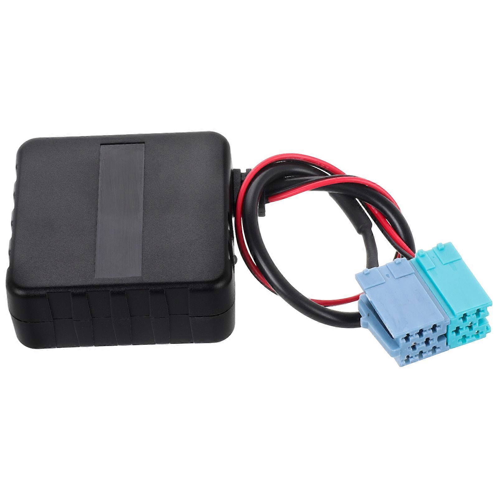 5.0 Audio Input Adapter 2Pcs For Car Owners Audio System Upgrade Rectangular Shape Easy Installation Wireless Transmission