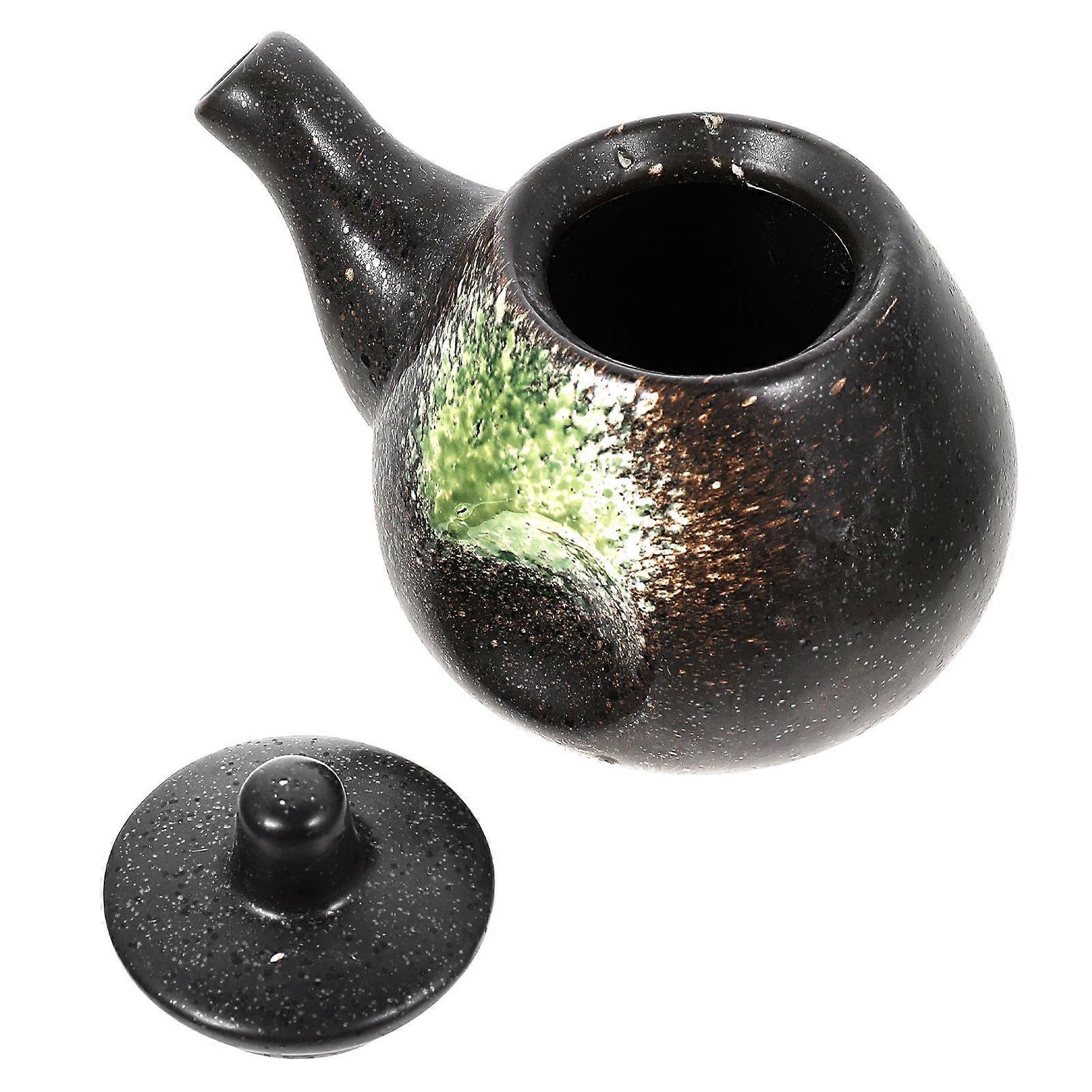 Ceramic Soy Sauce Dispenser Multi-Function Oil Container 3Pcs Household
