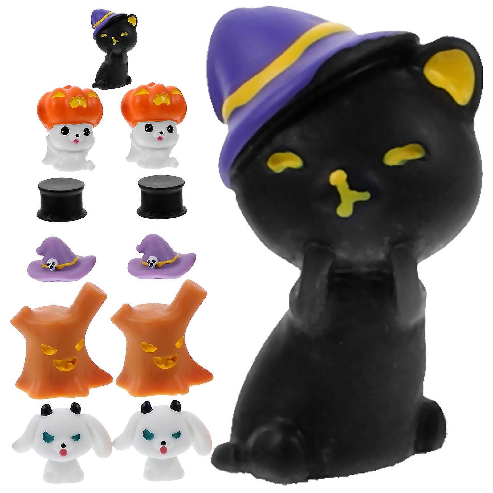 Halloween Resin Miniatures Figurines for Decor 60Pcs Assorted Color Pack