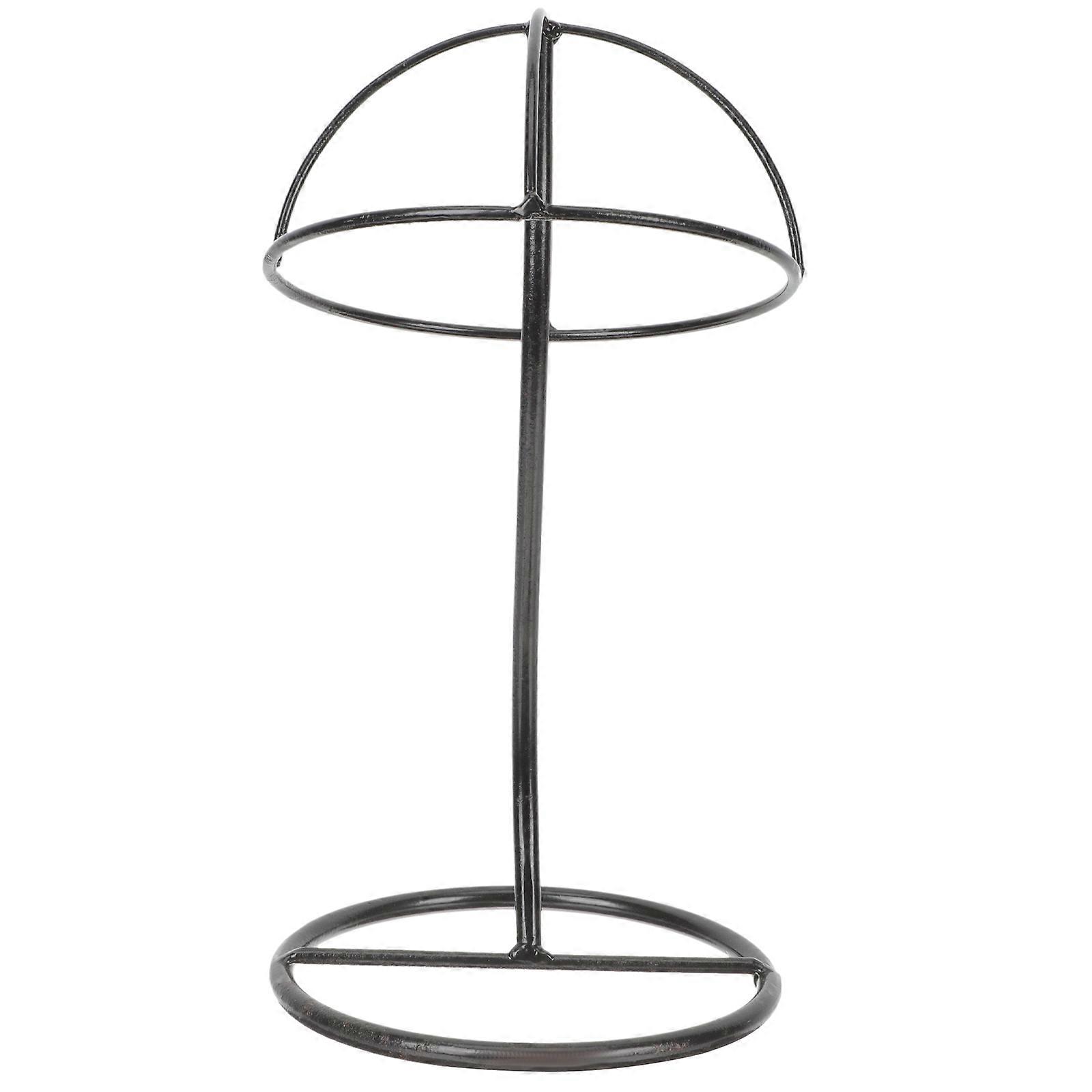 Hat Display Stand Metal Hat Holder for Display 2Pcs Black Dome Shape Rack