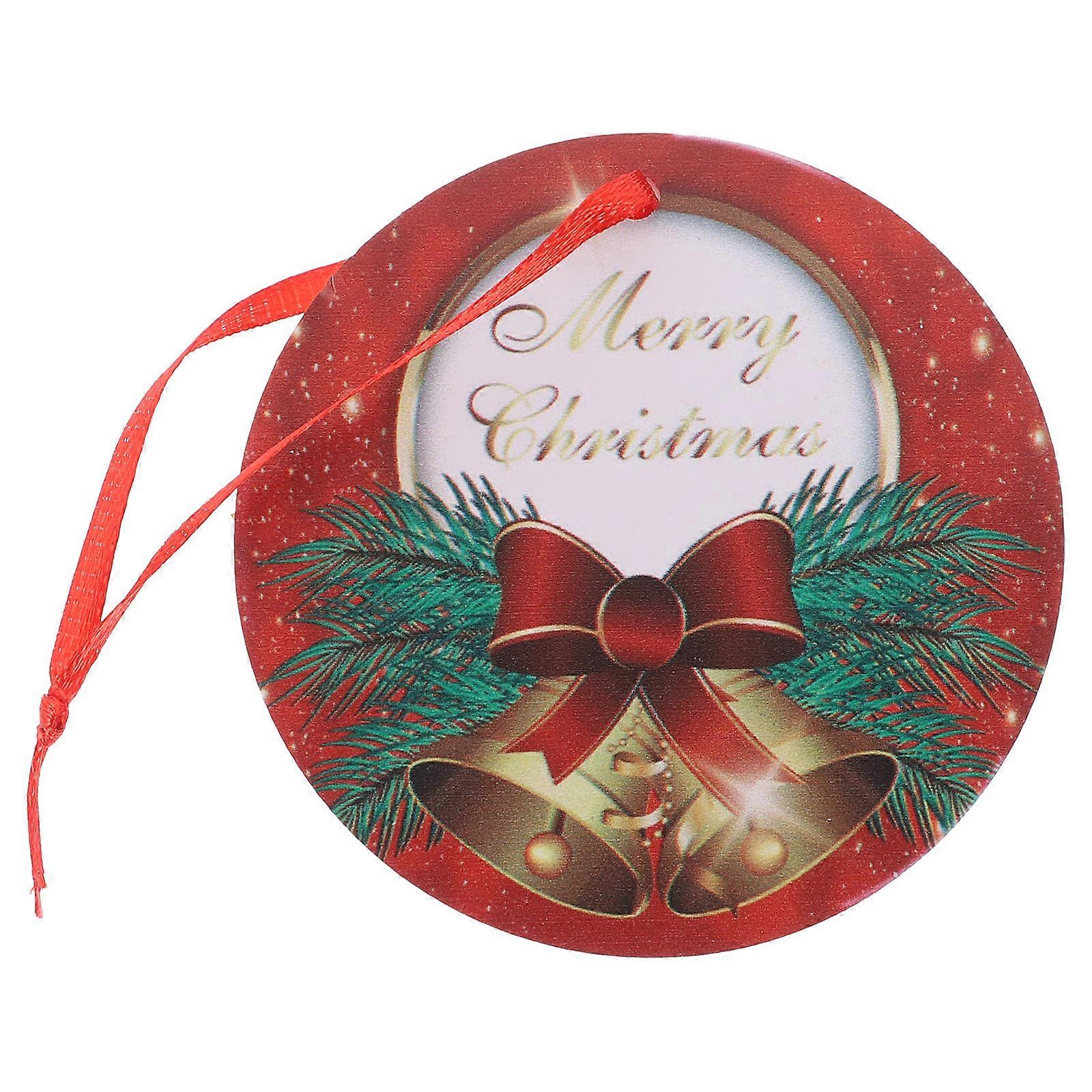 Xmas Tree Hanging Sign 3Pcs Merry Christmas Pendant For Home Office Christmas Party Assorted Color Double-Sided Design