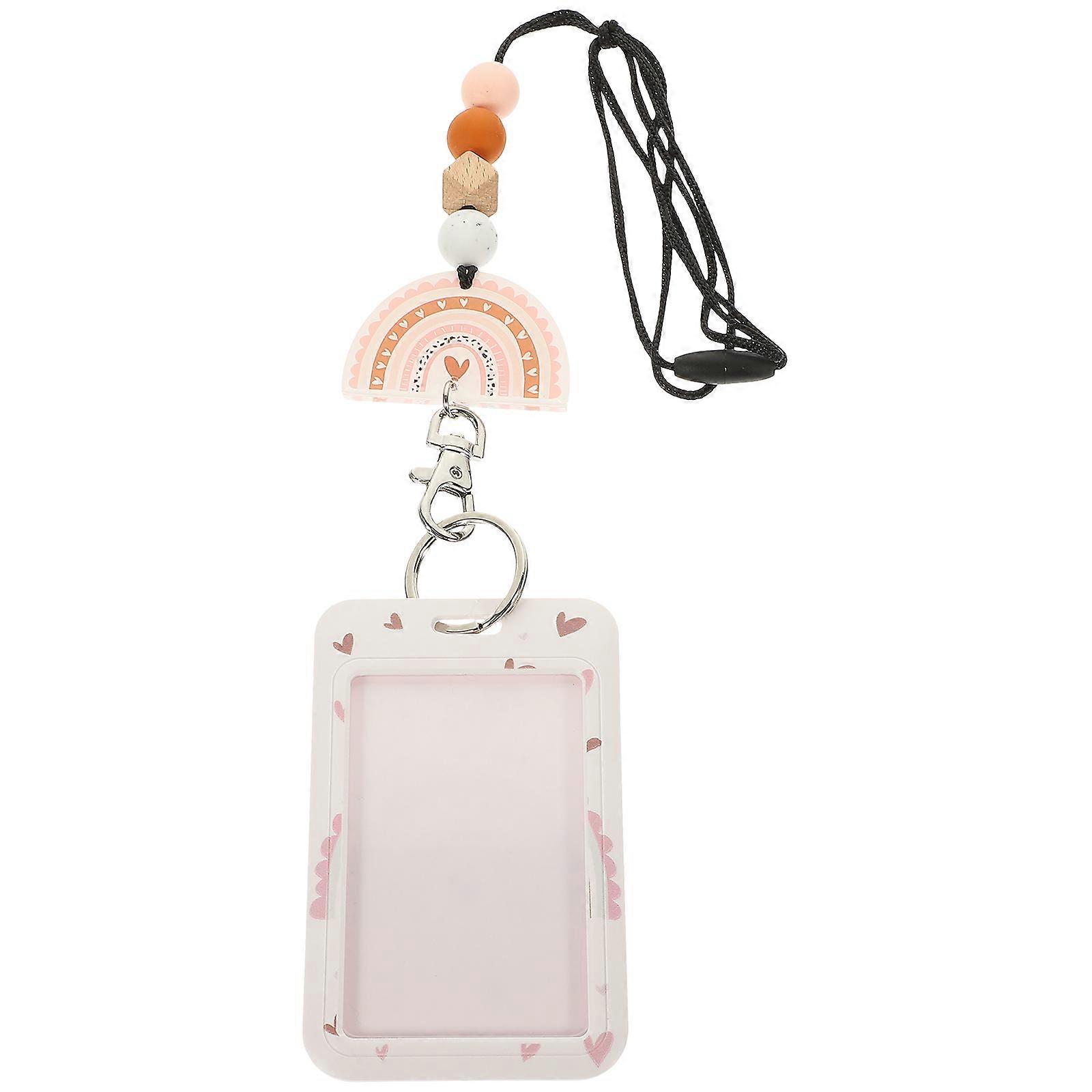 5 Sets Lanyard ID Badge Holder For Bus Card 4.3X2.8X0.4In Storage And Display