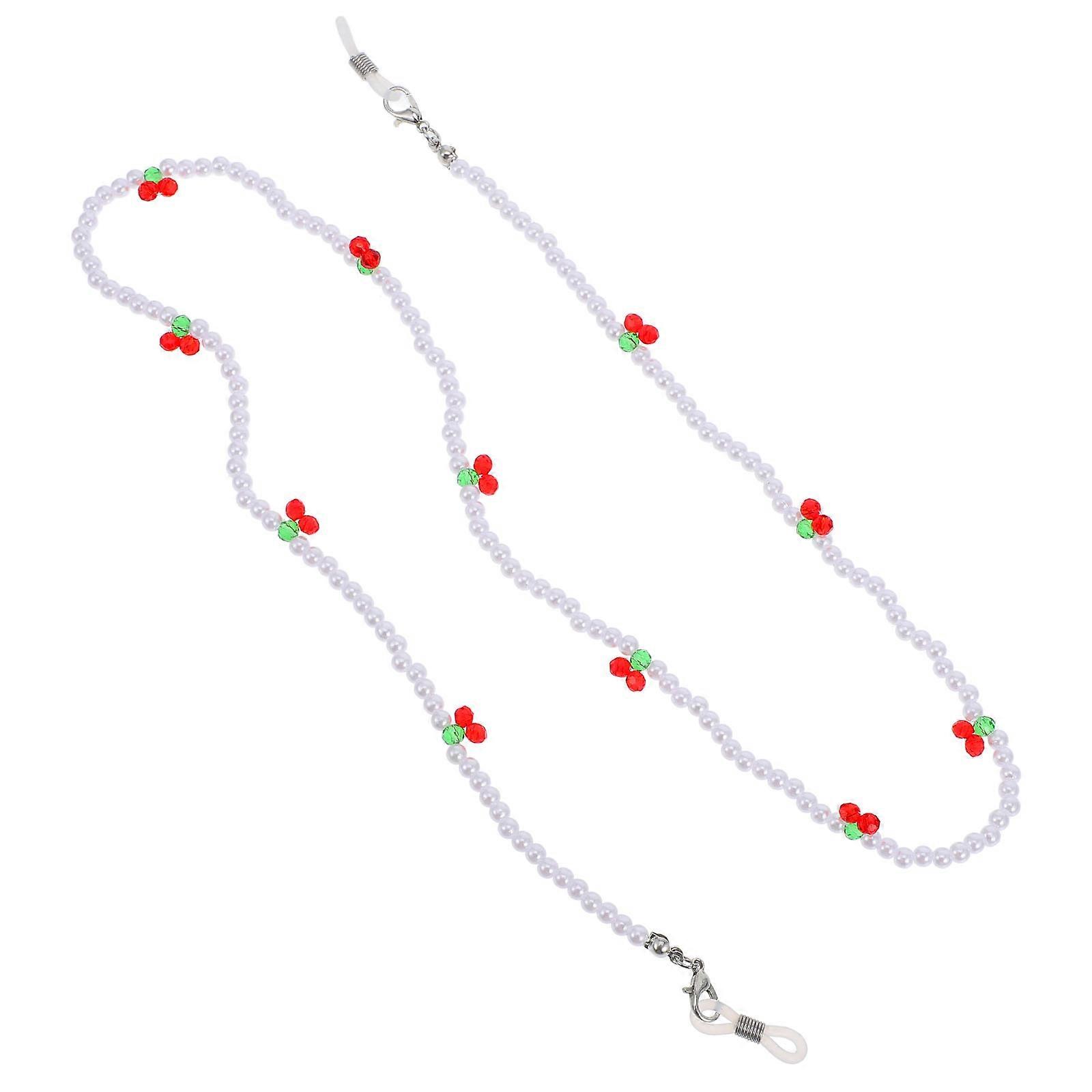 Decorative Eyeglasses Chain Cherry Bead Glasses Chain for 3Pcs