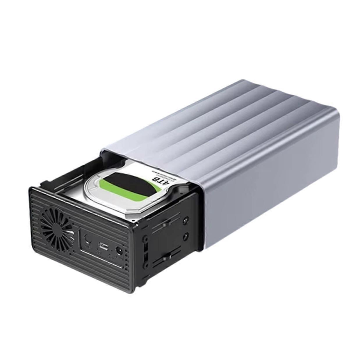 Dual Bay HDD/SSD Case 2.5/3.5 Inch External Hard Drive Enclosure with Function for PC 56TB EU Plug