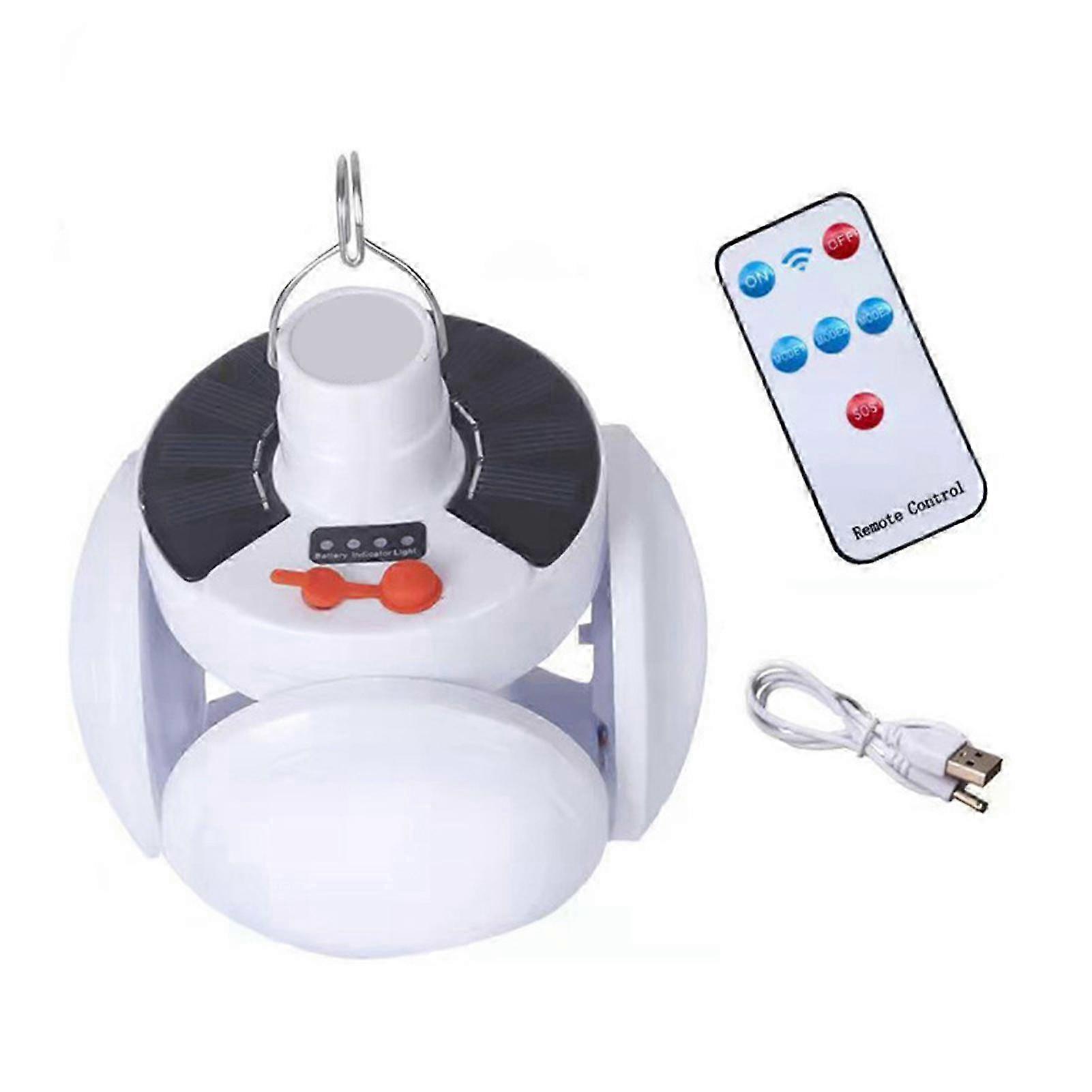 2025 2 in 1 Outdoor Solar Lamp with Remote Control, Foldable LED Lantern with Hook,5-Gear Adjustament