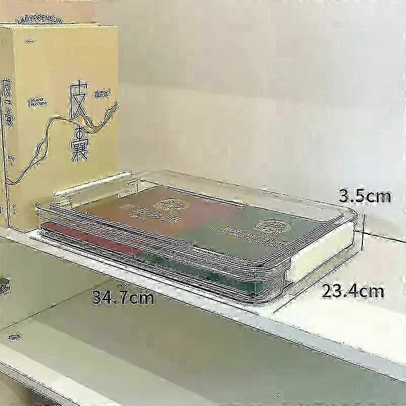 1PCS Acrylic Transparent Desktop Paper Storage Box A4 File Document Exam Paper Organizer Household Dust Proof Card Holder Case