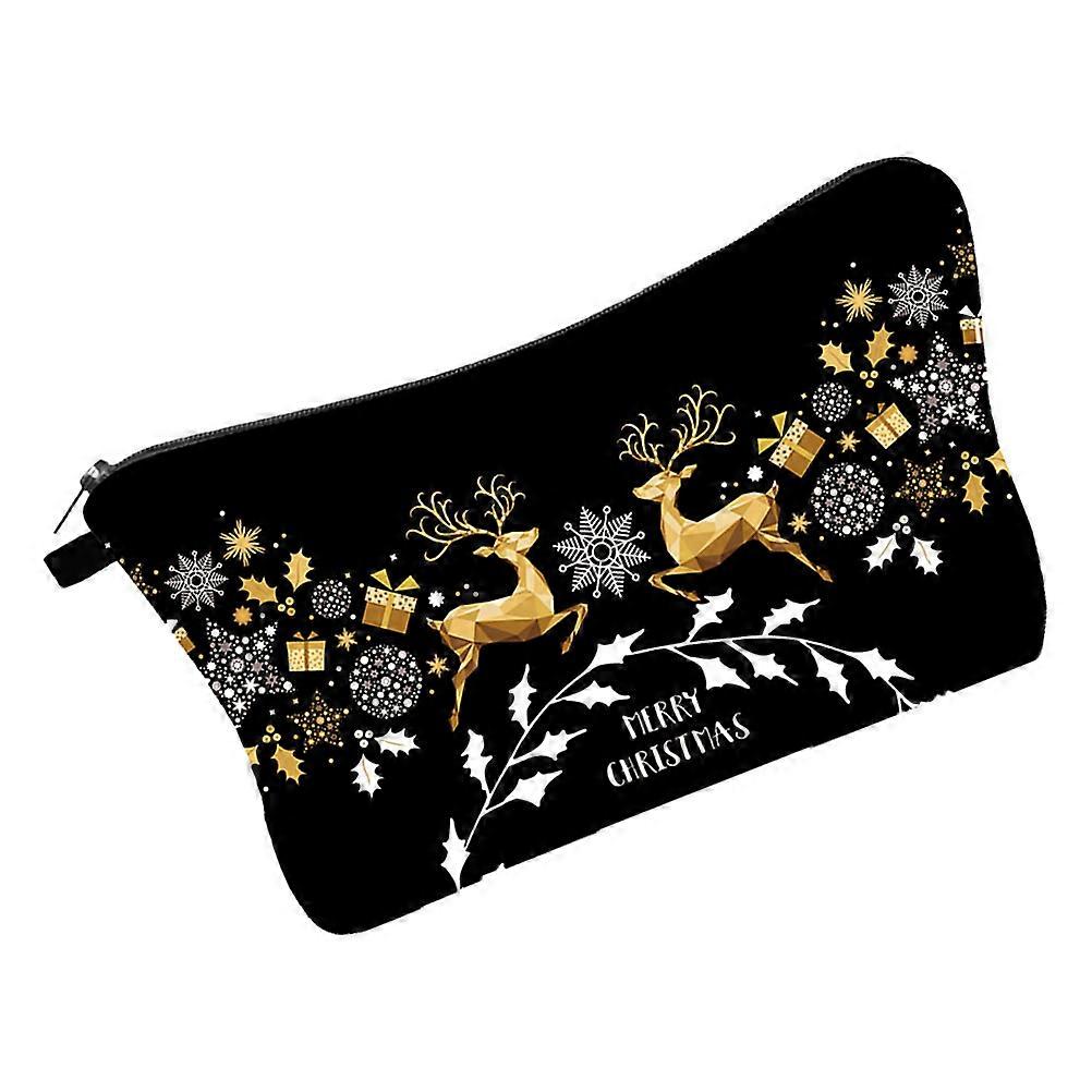 Christmas Toiletry Bag Portable for Storage 2Pcs Assorted Color Compact Design