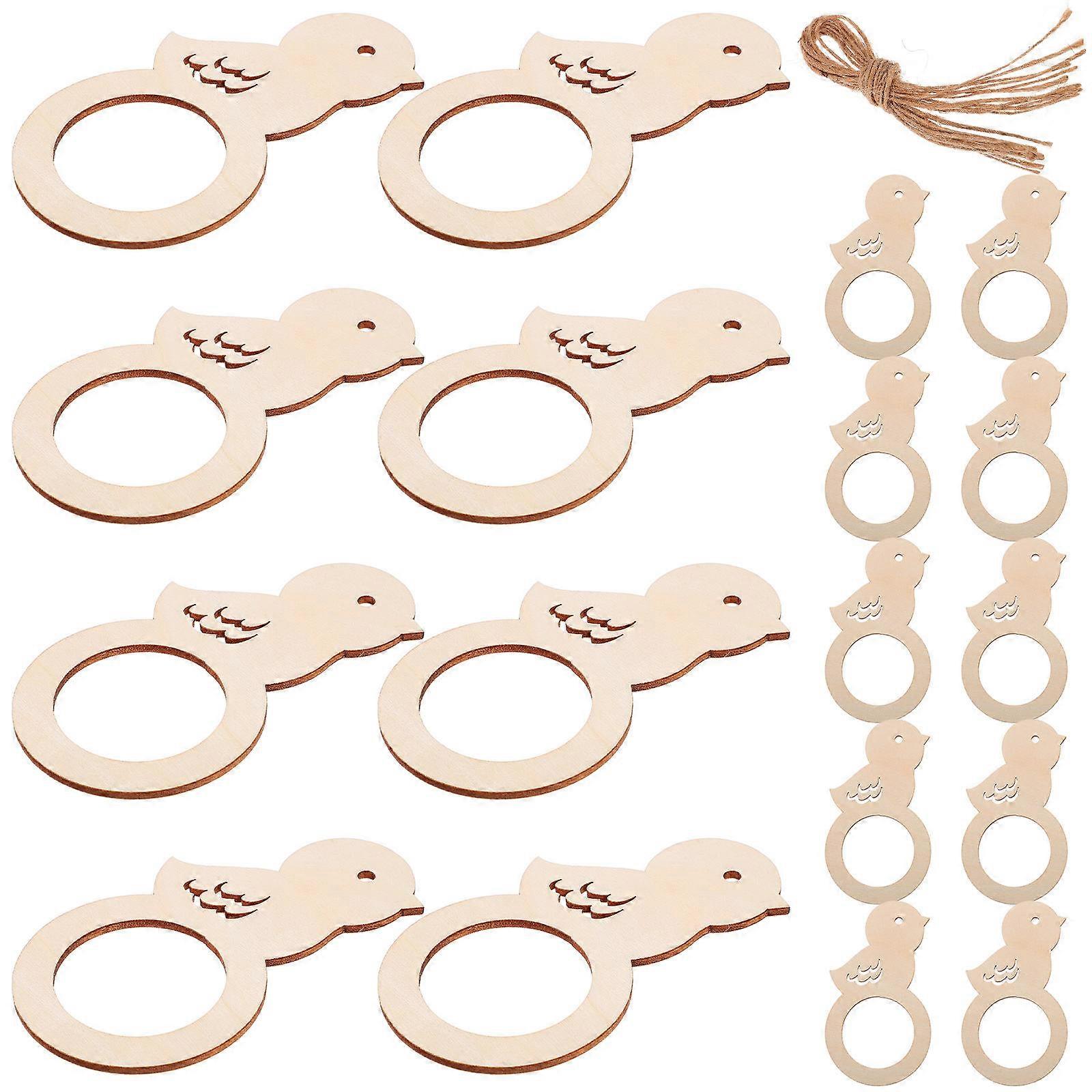 Bird Shaped Napkin Ring For Wedding Decoration Decor Light Yellow 40Pcs