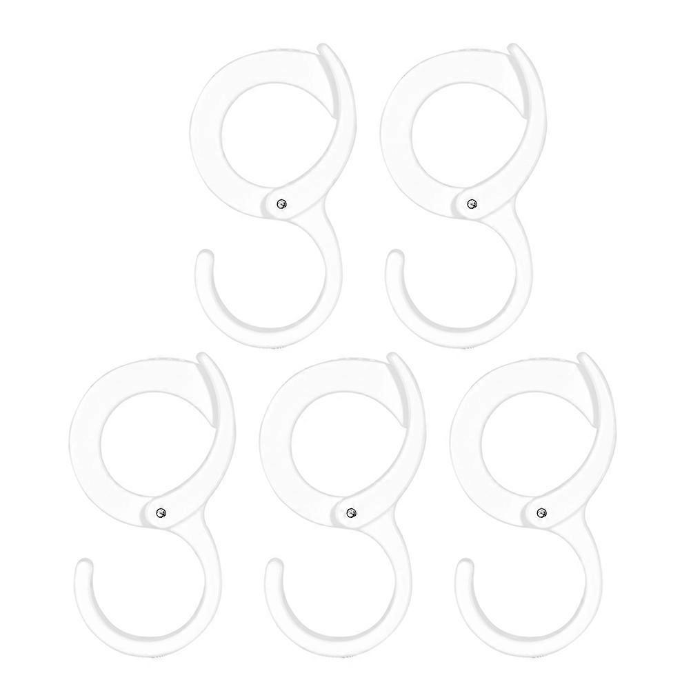 Clamp-On S Shape Clasp Hooks Anti-Drop for Kitchen Use and Bathroom Use 10.30X5.00X0.50CM 5Pcs