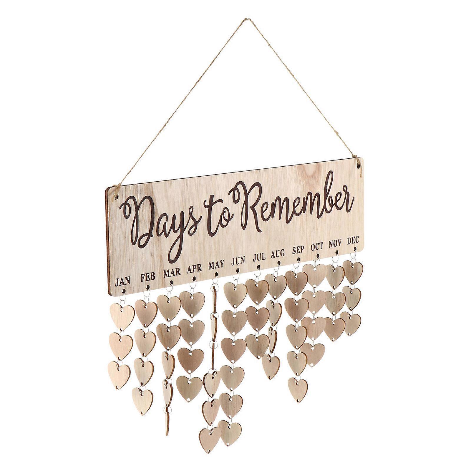 Multipurpose Wall Decoration Birthday Calendar Set for Home Decor with Material 1 Set