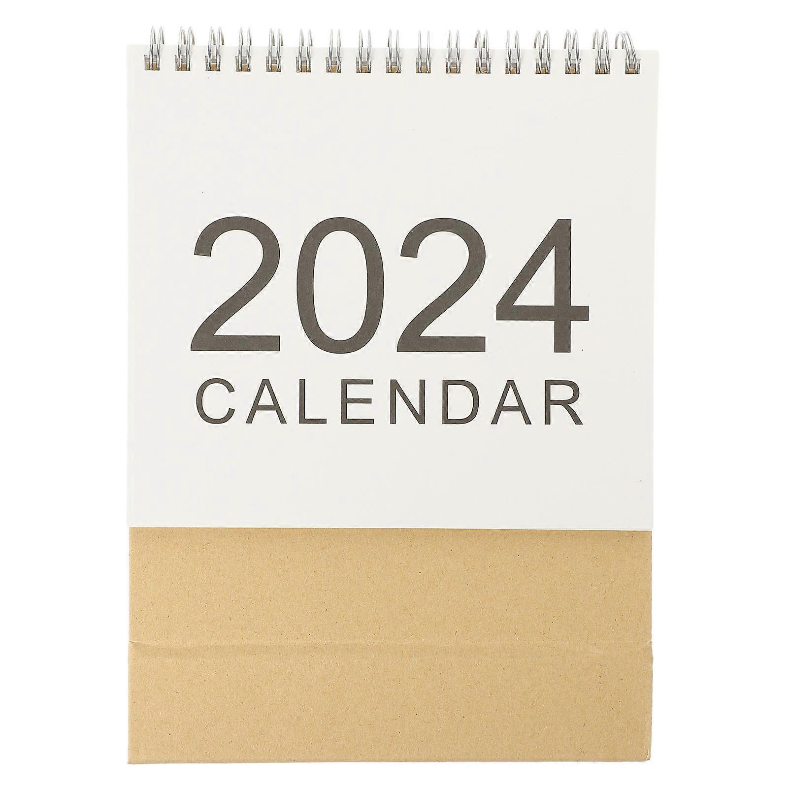 Mini Standing Desk Calendar 2023 2024 Rectangular Shape For Home Office Use 4Pcs