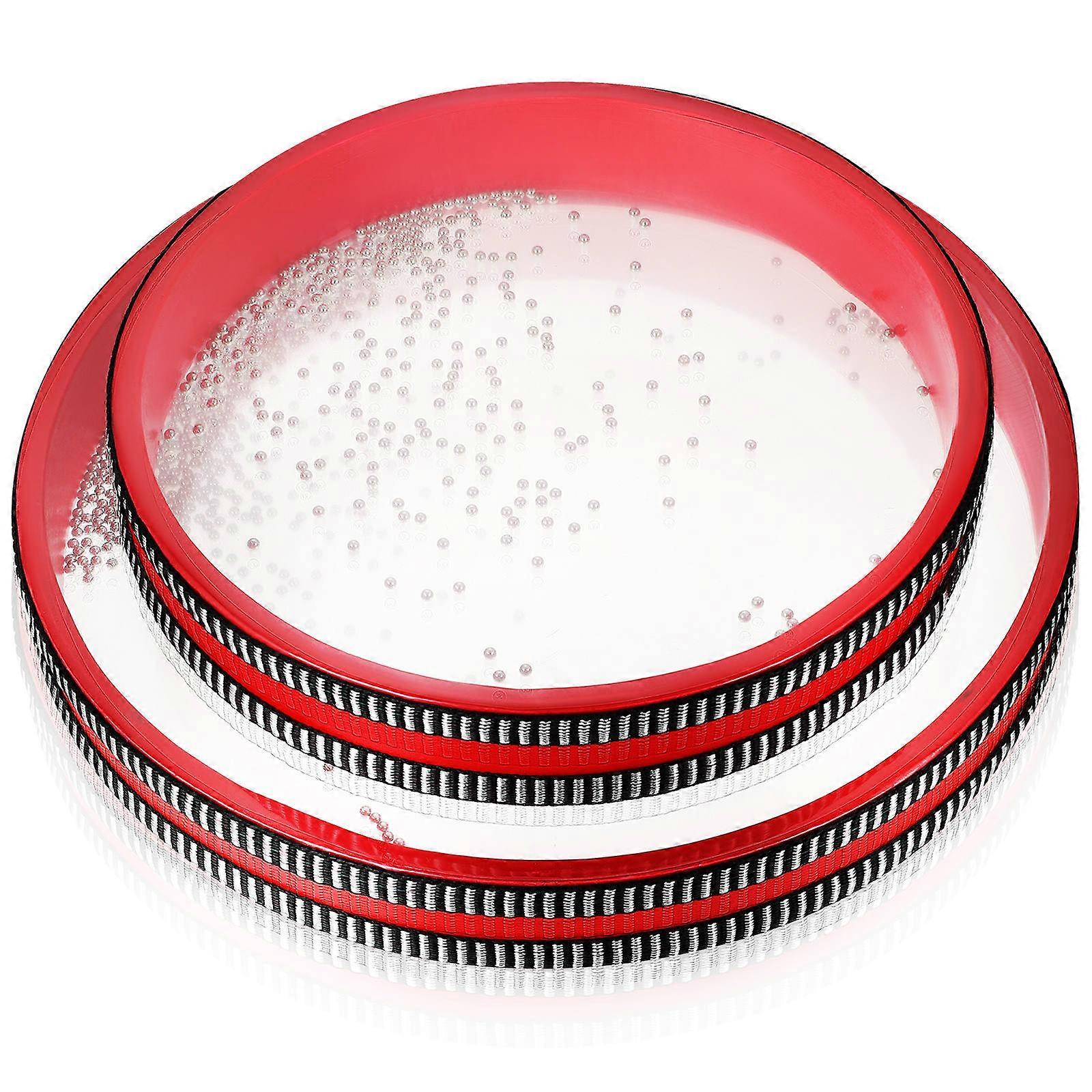 Ocean Sound Percussion Wave Bead Drum With Beads For Music Lovers Gift Giving Round Shape Relaxing 10 Inches 2Pcs