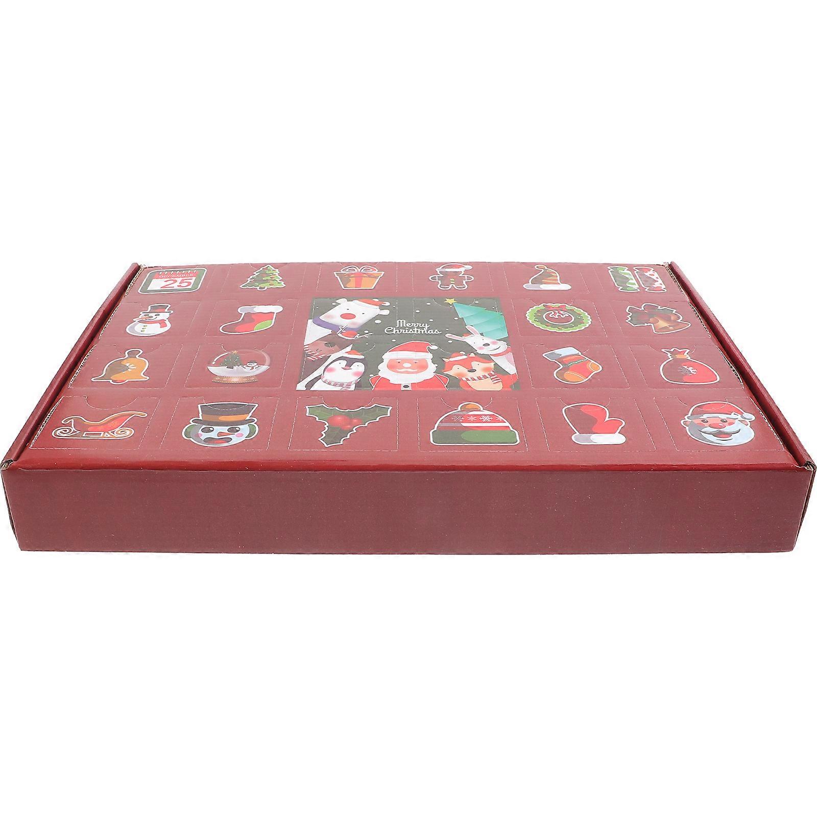 Christmas Compartment Raffle Box DIY Gift Box for Party 4Pcs