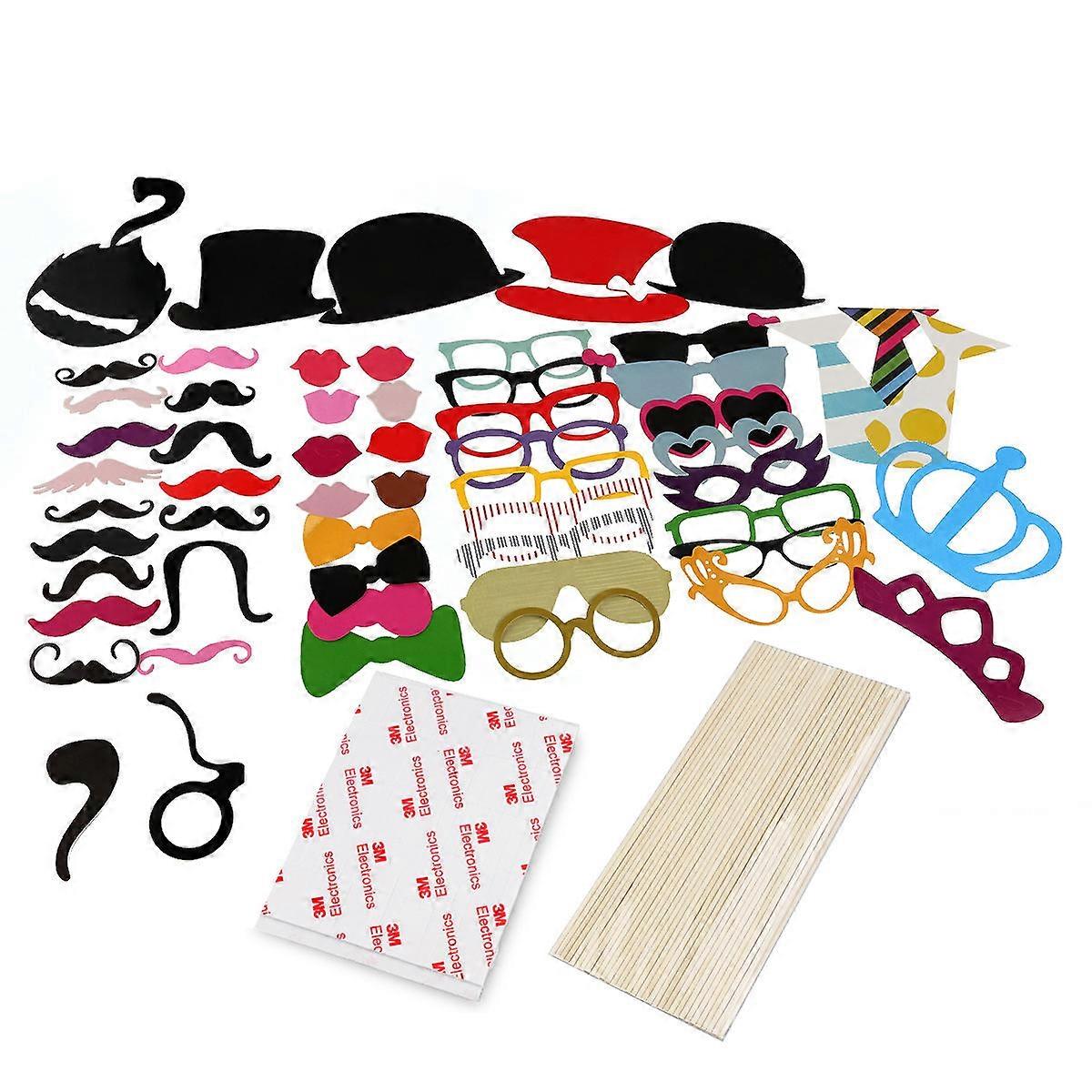 Party Photo Booth Props Tinksky Mixed Style Mustache Masks for Photograph Use 2Pcs