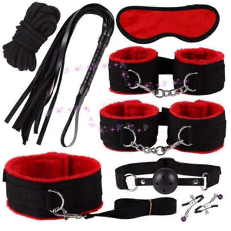 Eight Piece Set Red Nylon Adjustable Fixed Training Equipment For Couples Gift