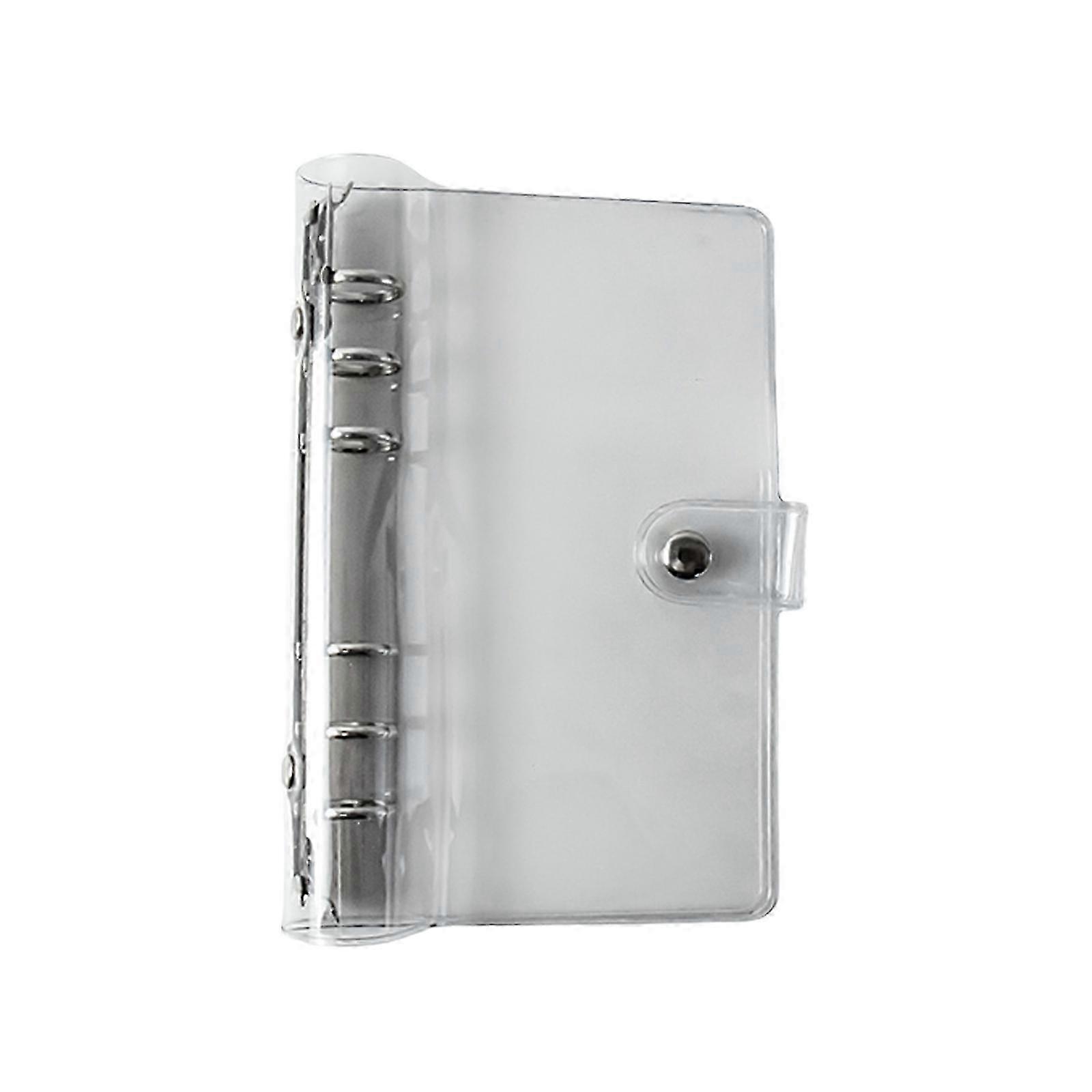 Clear Notebook Binders 6 Rings Planner Binder Soft Binder with Snap Button Closure Refillable Binder Budget Binder 26s