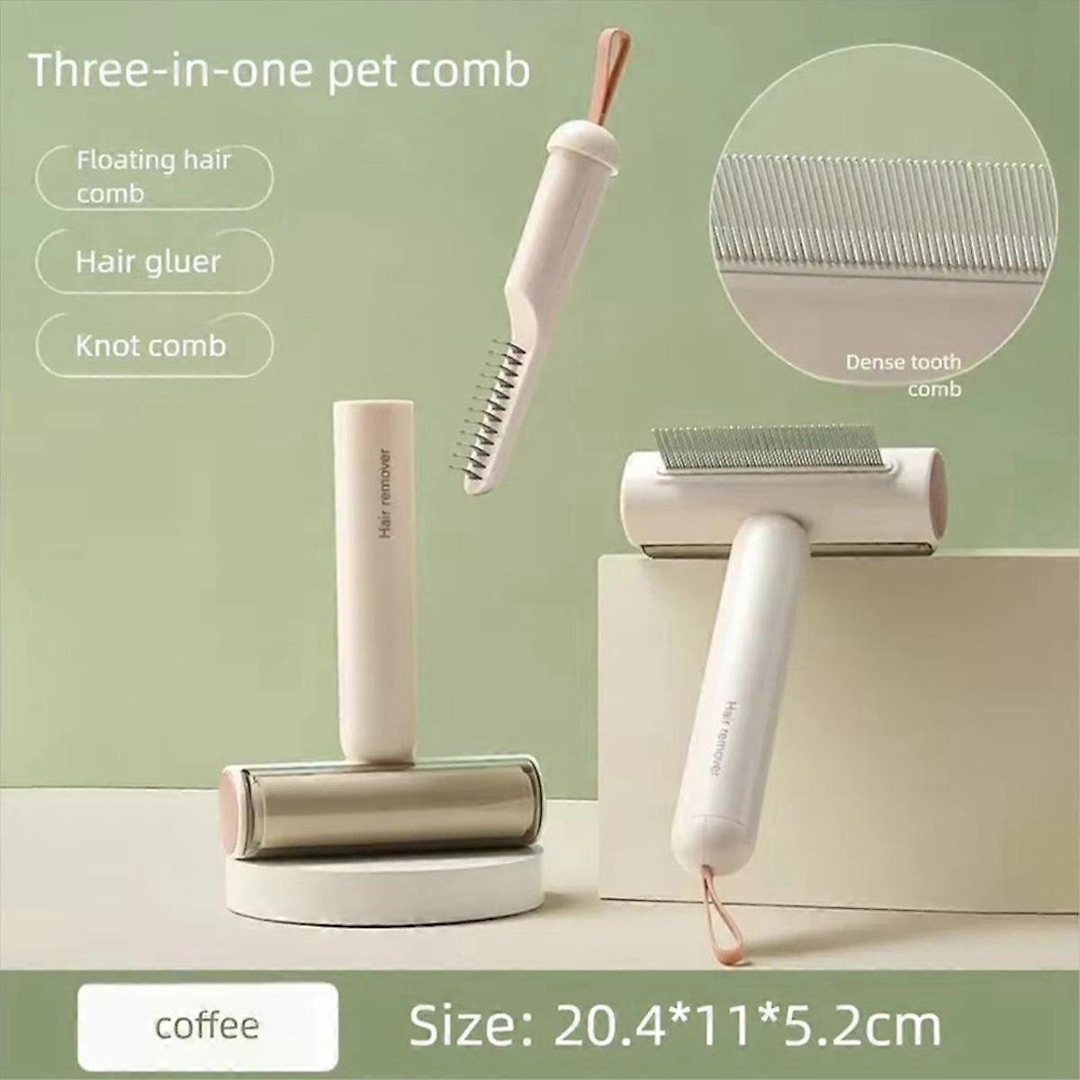 Pet Grooming Brush for Dogs and Cats Deshedding Comb, Dematting Tool and Lint Remover for Long and Short Coats