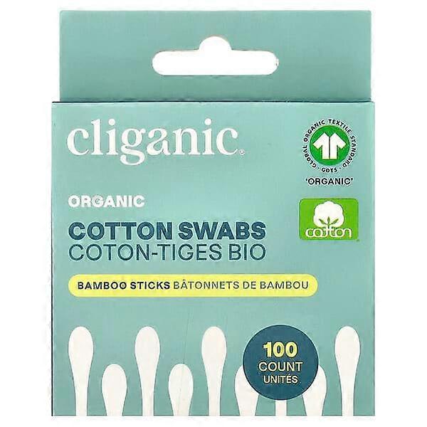 Cliganic, Organic Cotton Swabs , 100 Count