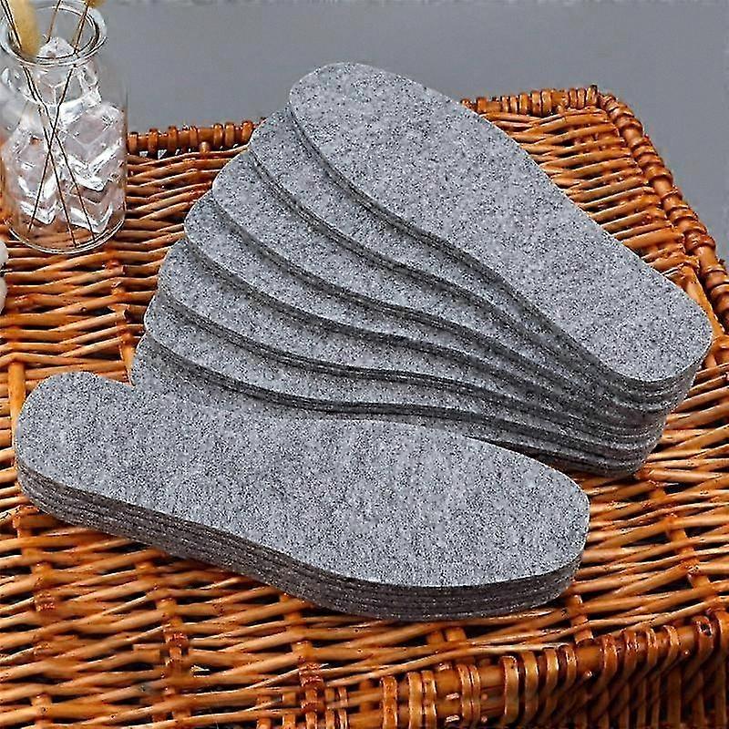 Semelles intérieures en feutre thermique pour hommes et femmes - 5 paires, semelles intérieures chaudes et respirantes, rembourrage doux pour la peau et confort hivernal
