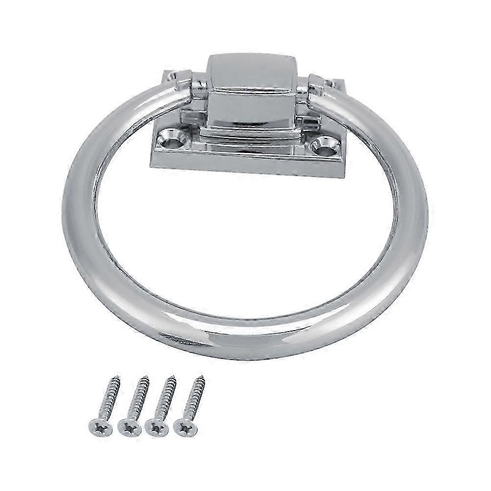 111x56x38MM Shiny Silver Drop Pull Ring Wooden Door Knocker Chair Pulls Handle