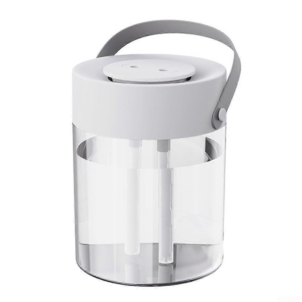 Humidifier 3L Large Capacity With Dual Nozzles Fill Design Quiet Operation Portable Handle Bedroom And Office White
