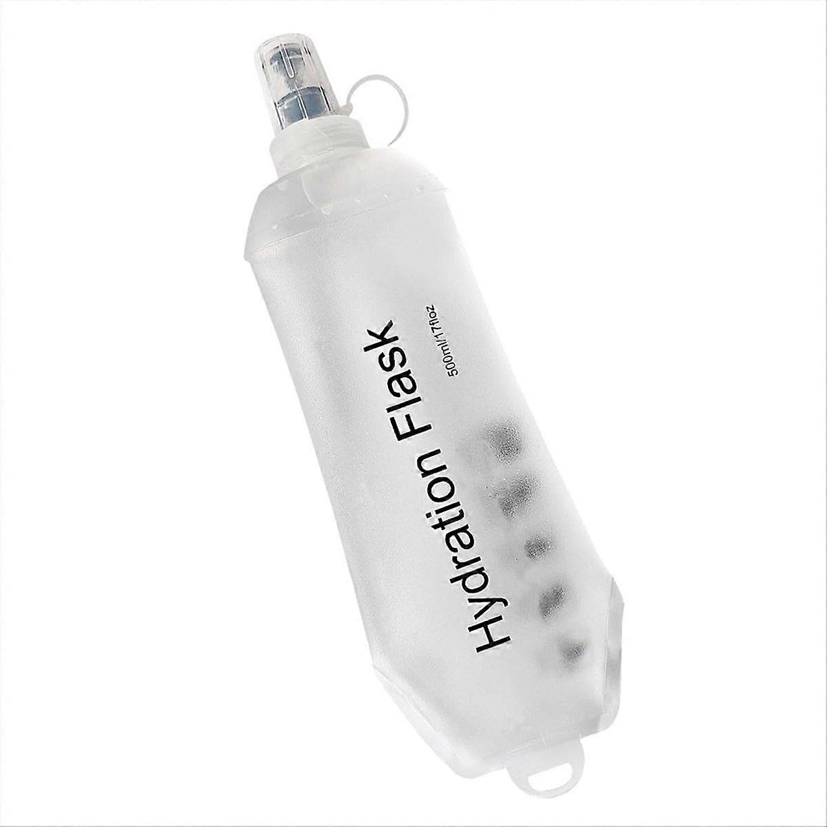 500ml Soft Flask,TPU Foldable Soft Water Bottle for Hydration Pack, B