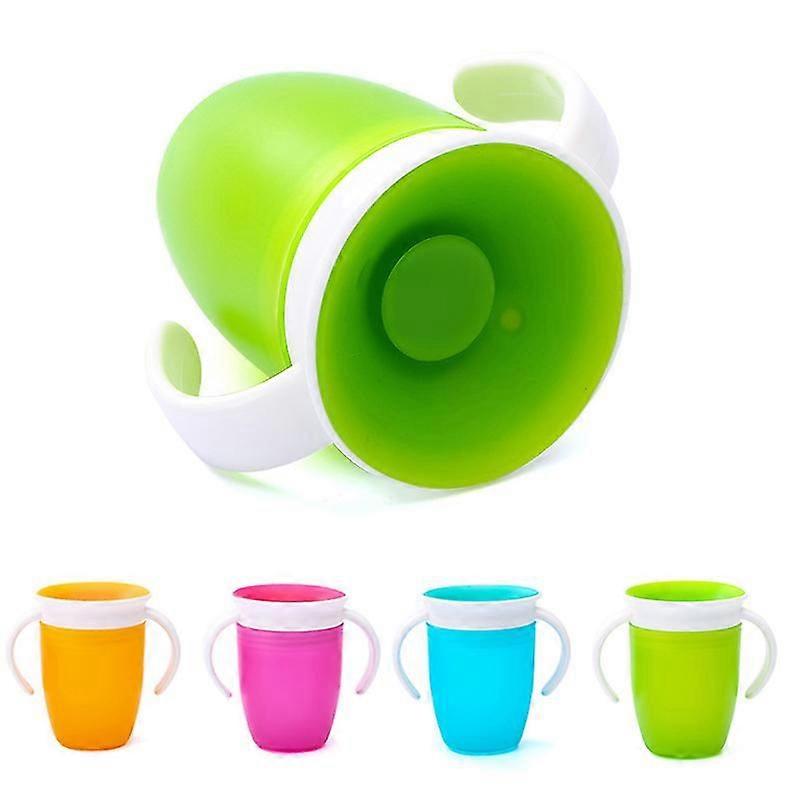 360 Degrees Rotated Baby Learning Drinking Cup Double Handle Bpa Free Leakproof Bottle