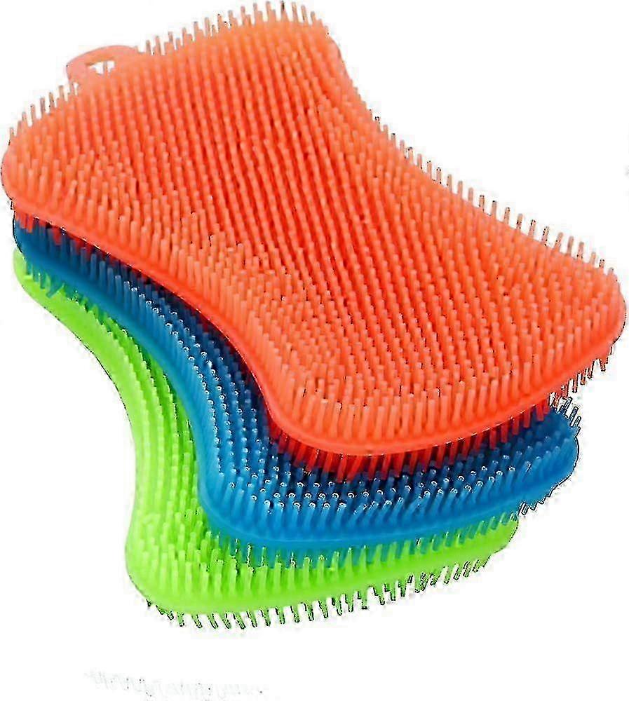 Silicone Dish Sponges - 3PCS Efficient Kitchen Gadgets