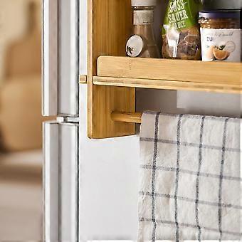 AD.CON Mensola In Bambù Con Ante Scorrevoli – 93x20x33 Cm, Stile Giapponese, Per Bagno, Cucina O Soggiorno, Naturale