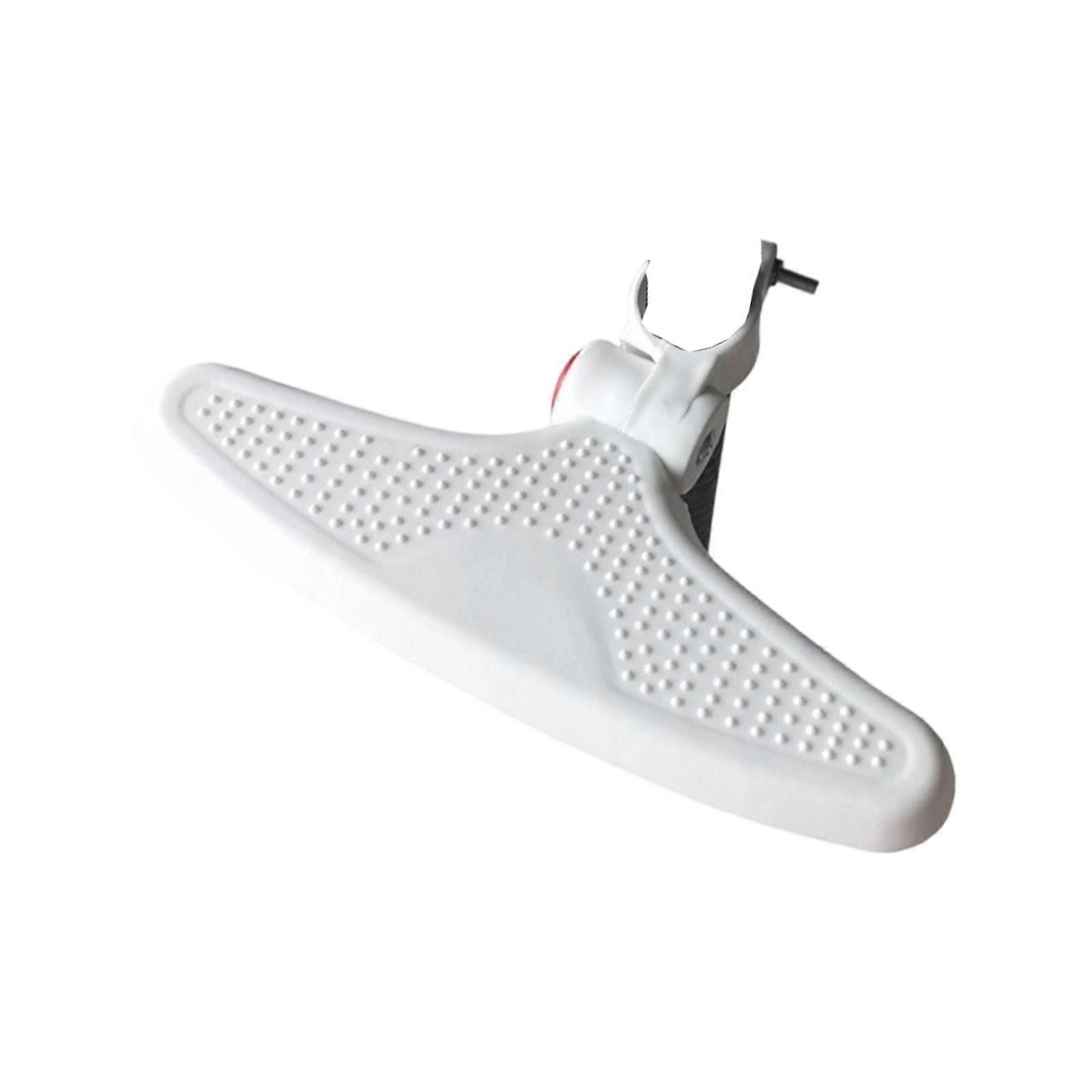 Simple Strollers Footrest Wide Platform High Strength Plastic Design for Child Safety with Effortlessly Cleaning  White for round tube