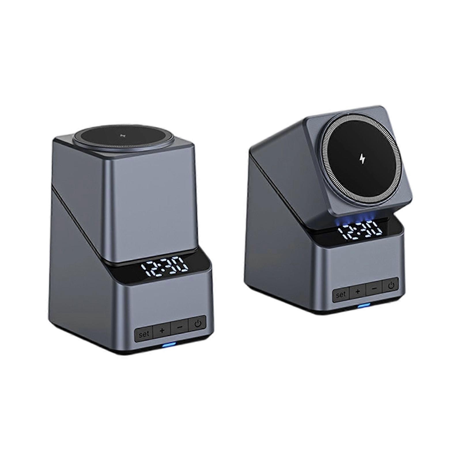 4 in 1 Clock Wireless Adapter, Intelligent Touch Automatic Rotating Bracket, Mobile Phone Charging Base with Magnetic Attraction, Practical Gift with