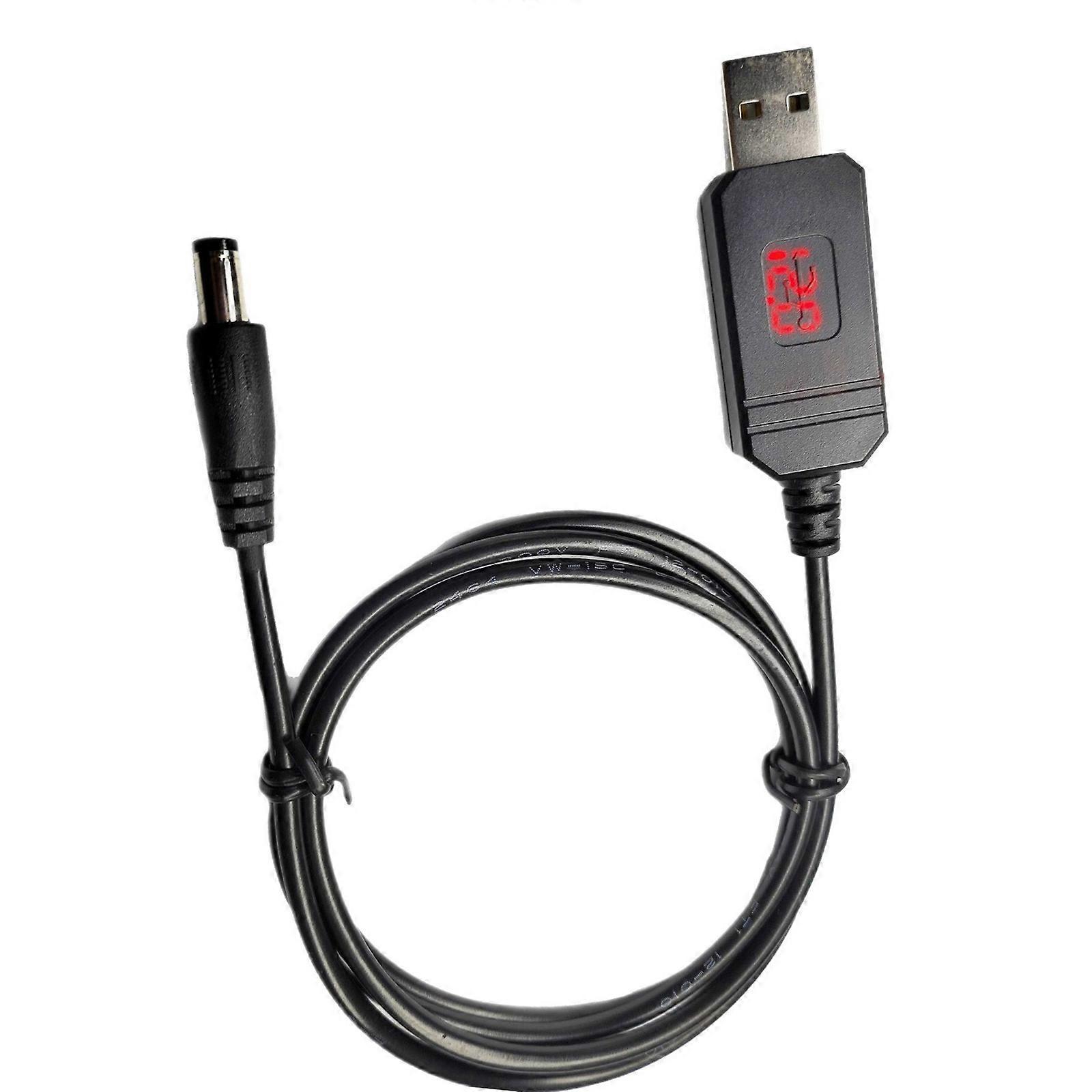 Multifunctional Digital Voltages Boosters cable 5V Input to 9V12V Output Compatible for Various DC5.5x2.1mm Devices Multicolor