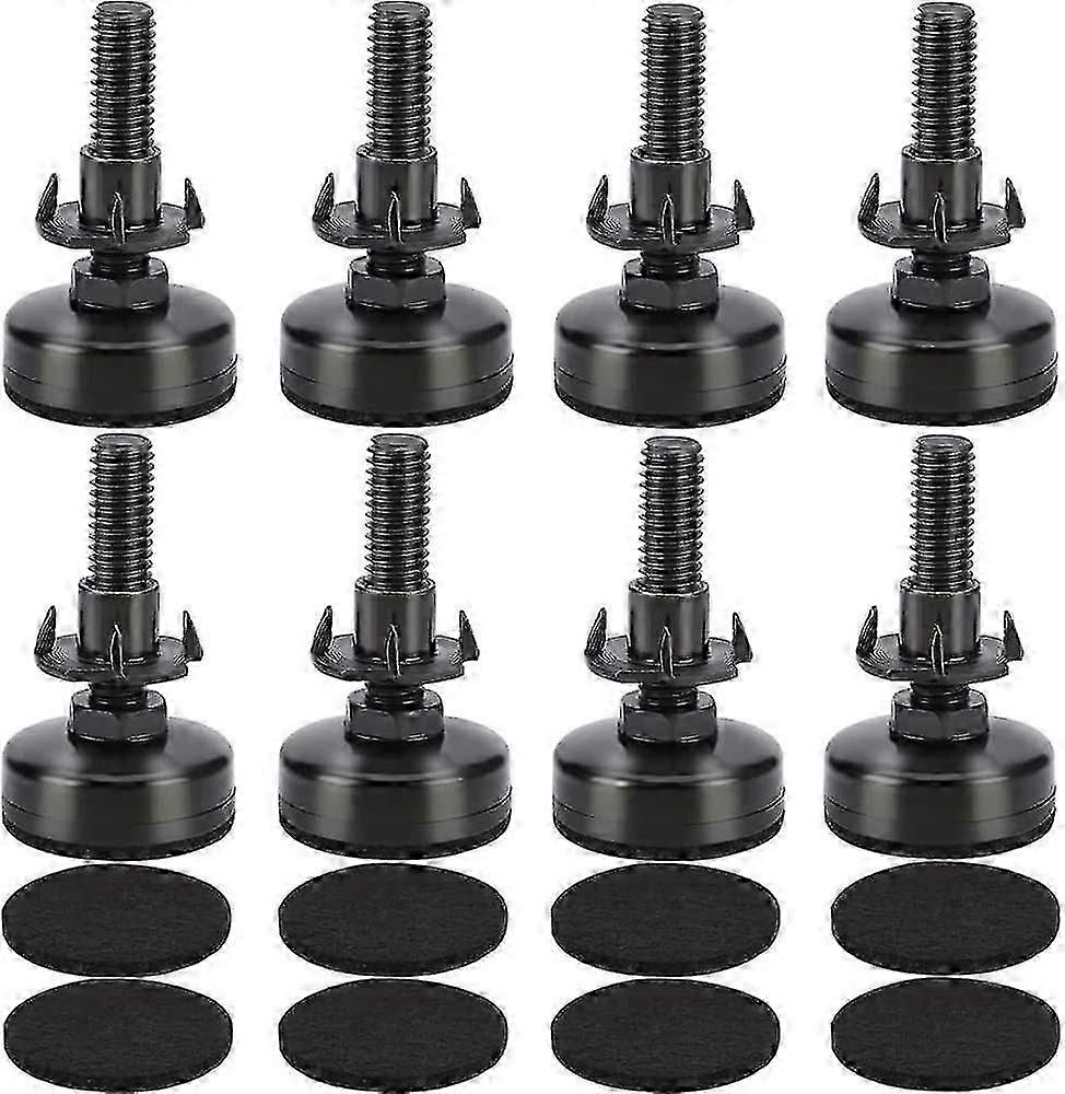 家具ストレートナー用の8つの調整可能な脚のM10セット、調整ネジ、木製家具の脚用のノックインナット付き調整フィート