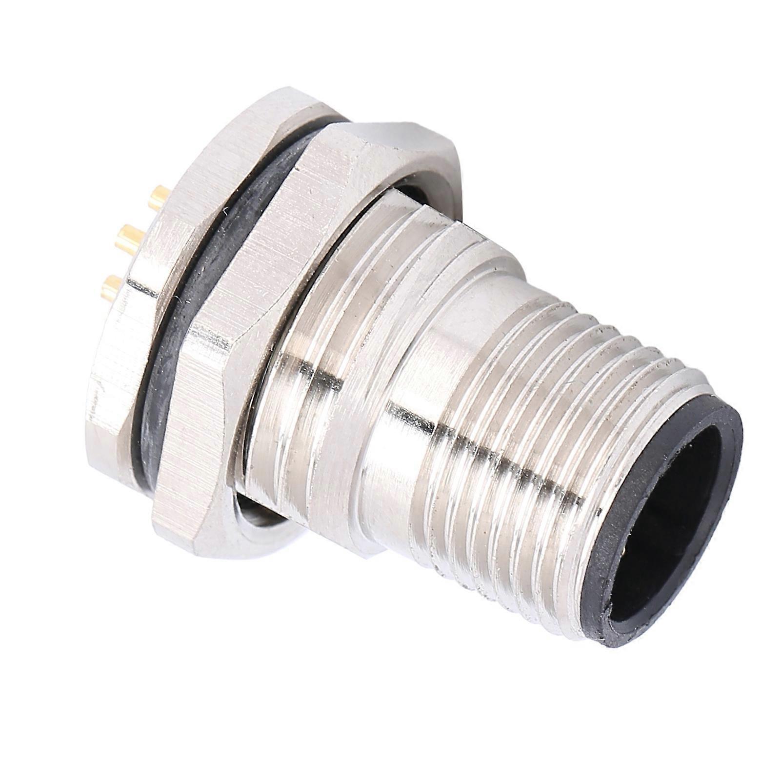 Panel Mount Socket M12 Thread 8 Pin Industrial Electrical Circuit Waterproof Connector M12-F1-P8